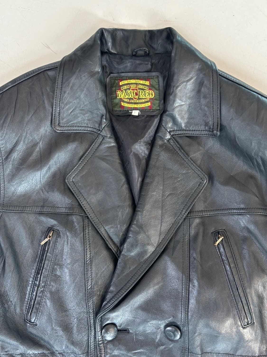 Basic Red Leather Jacket 상품이미지4