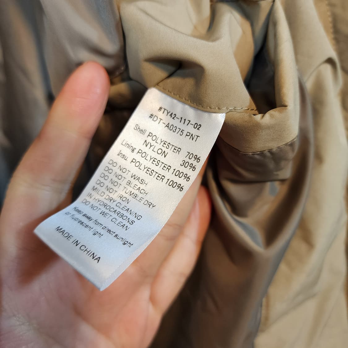 단톤 패딩코트 xs 상품이미지6