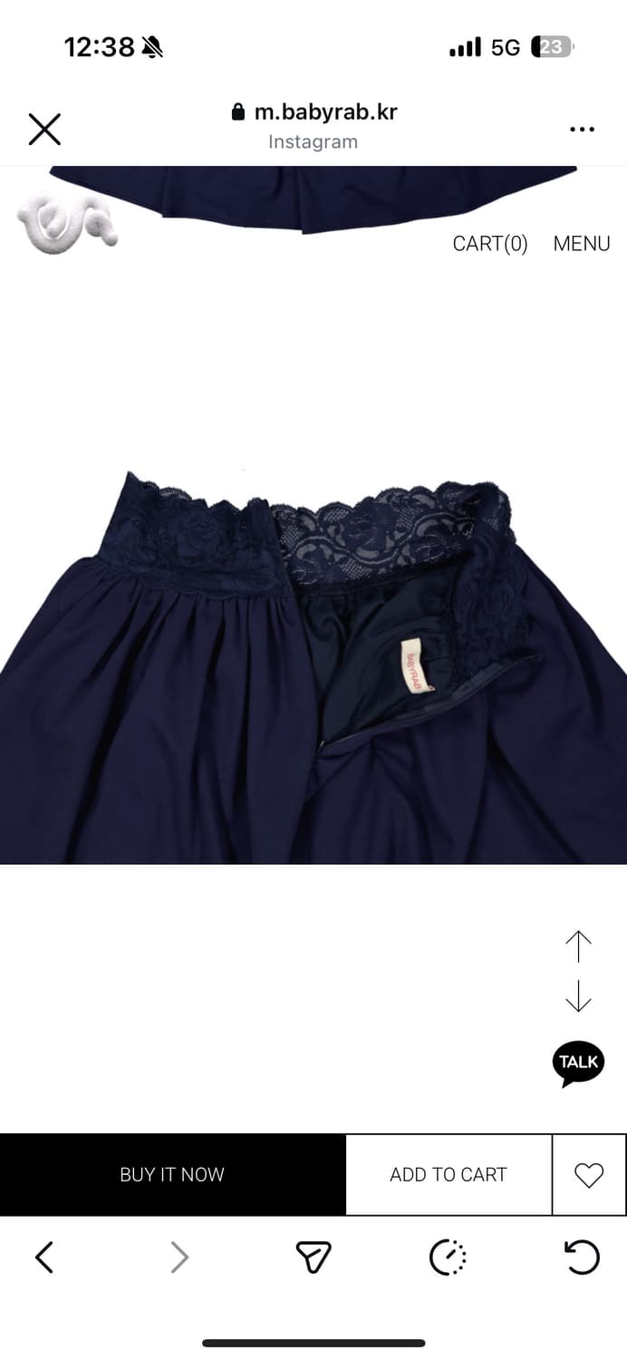 Babyrab powder skirt navy 상품이미지3