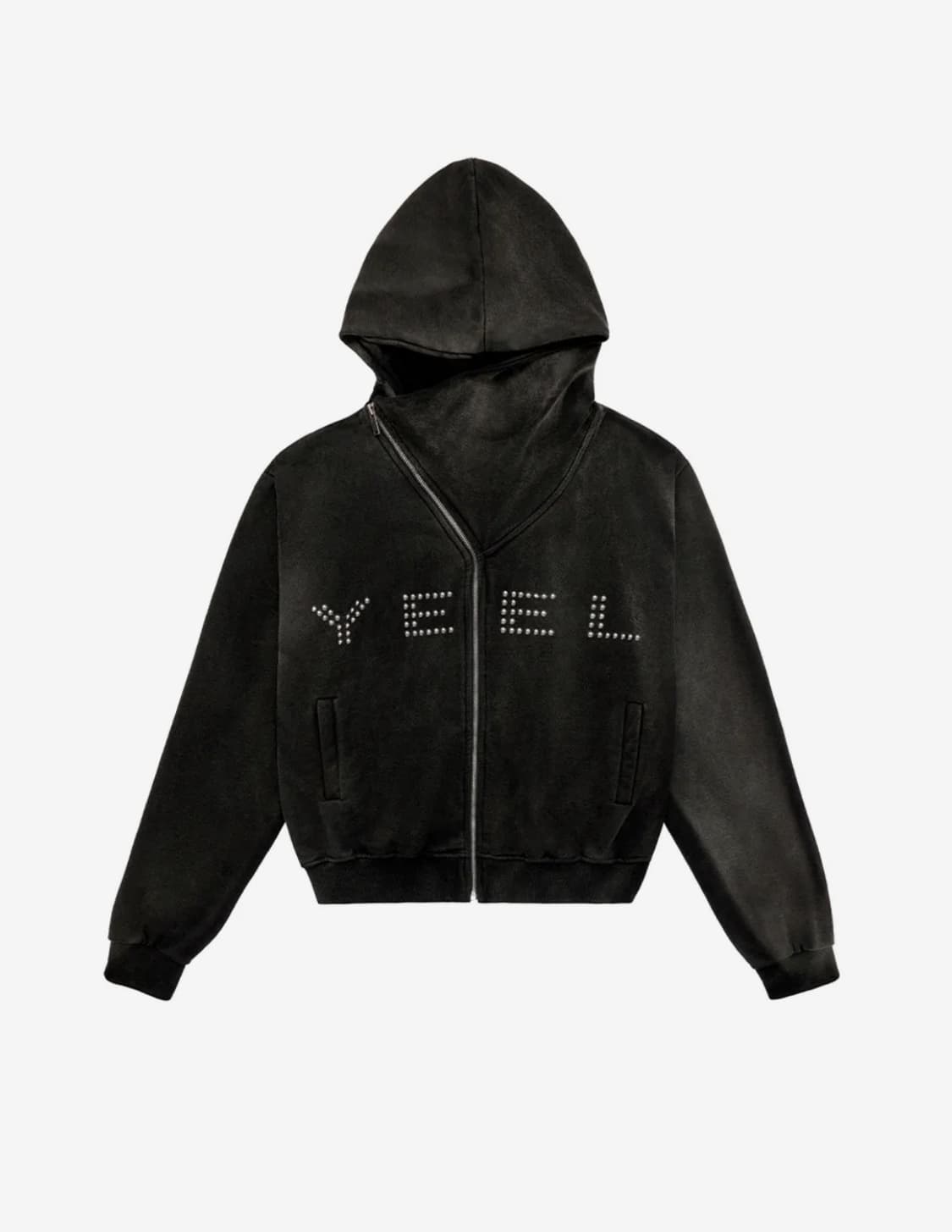 와이이이엘 스터드 와이 집업 후디 블랙 상품이미지1