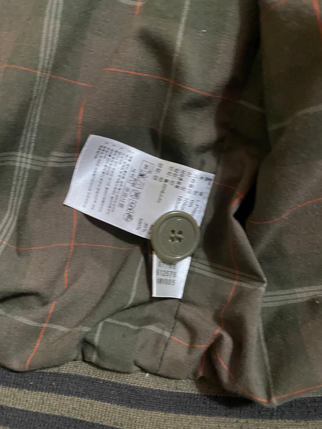 아디다스 올리브 카키 체크 안감 자켓 105 상품이미지4