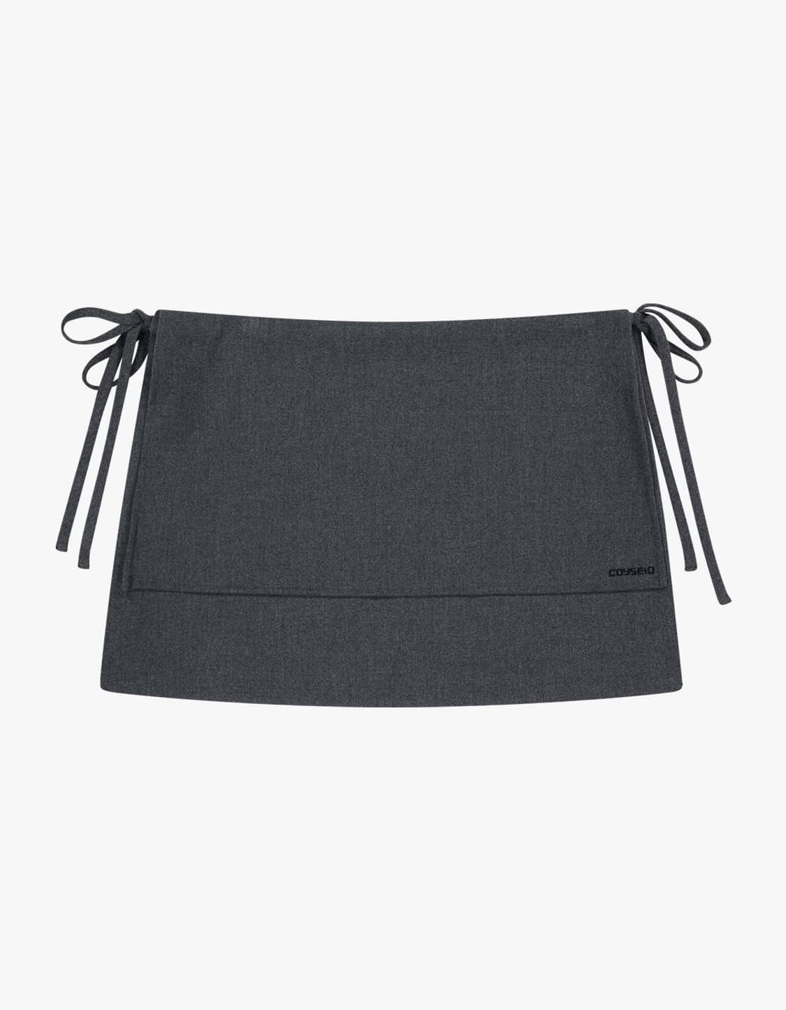 코이세이오 RIBBON DOUBLE SKIRT GREY 상품이미지1