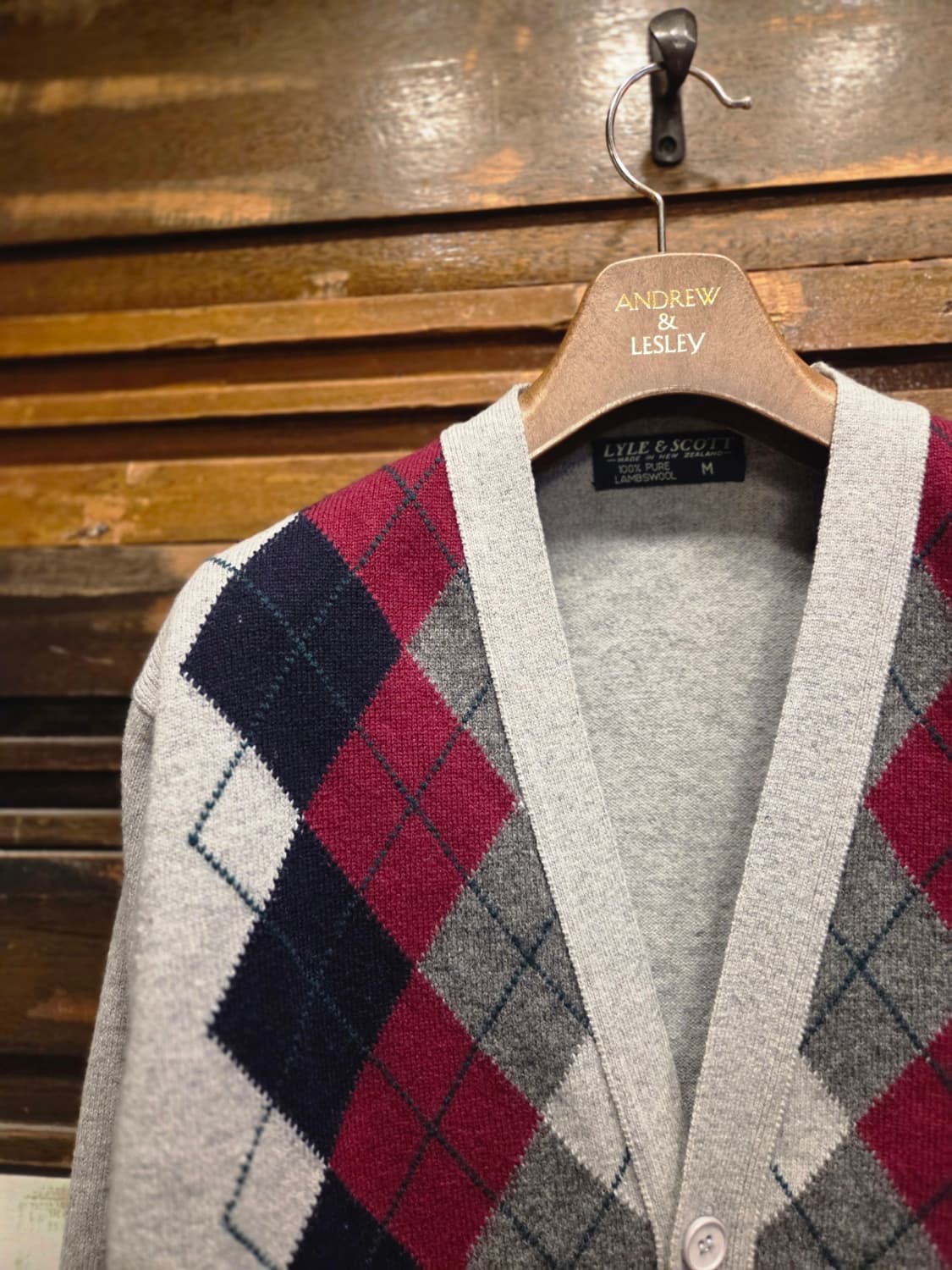 라일앤스콧 아가일패턴 가디건 상품이미지2