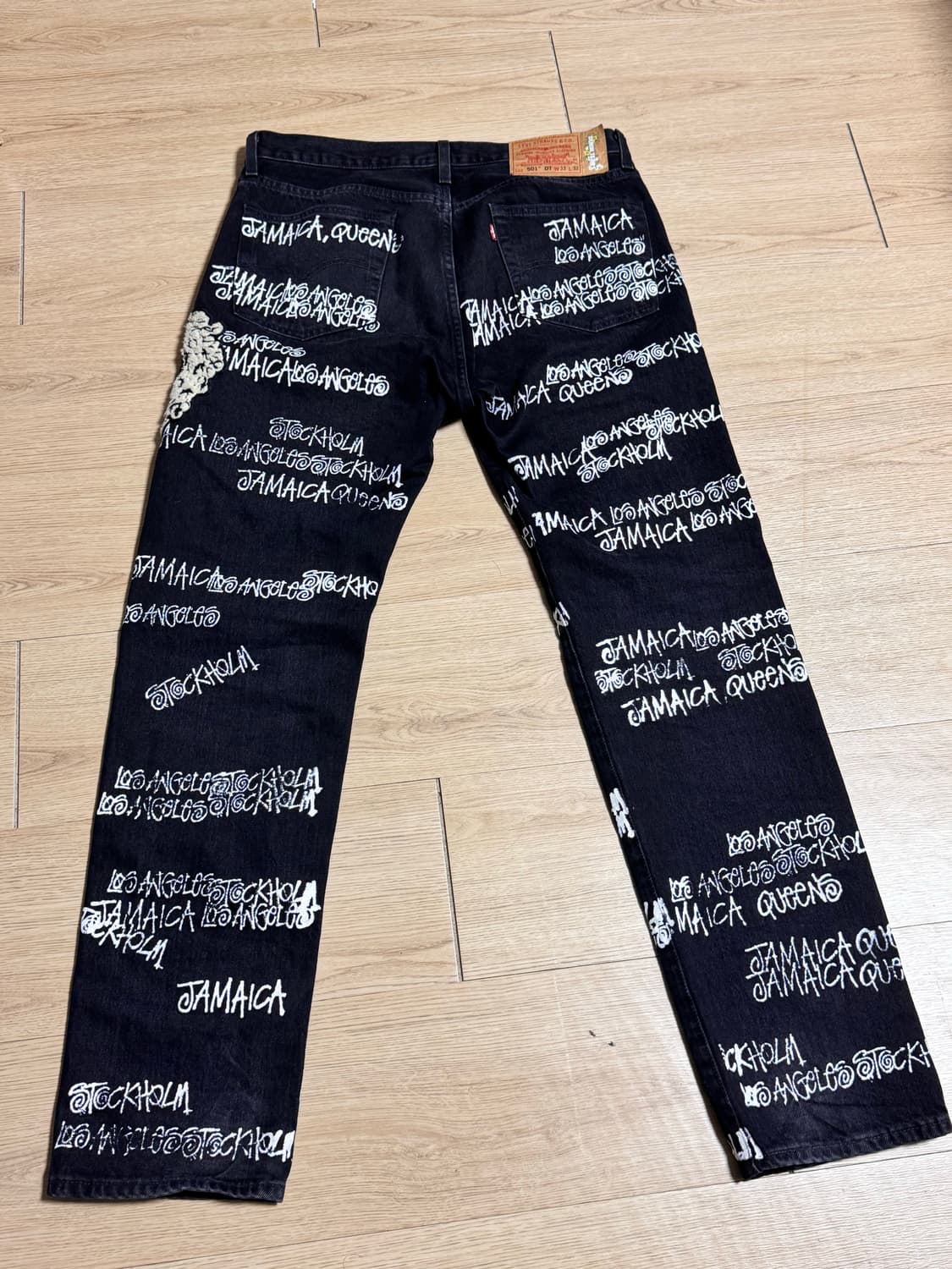 [33]스투시x아워레가시x데님티어스 TTL 501 블랙진 상품이미지2