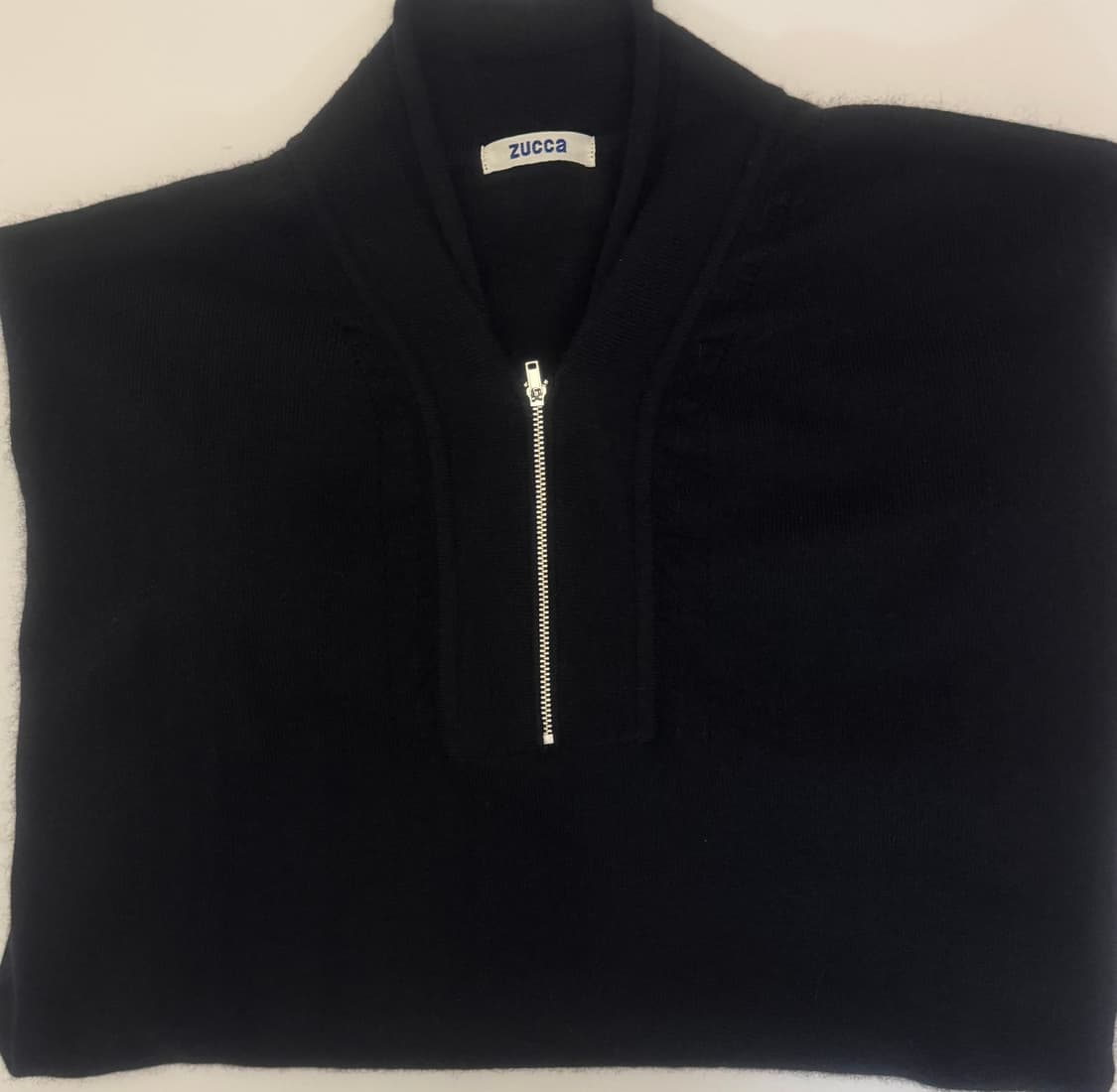 zucca 블랙 하프니트 집업 상품이미지3