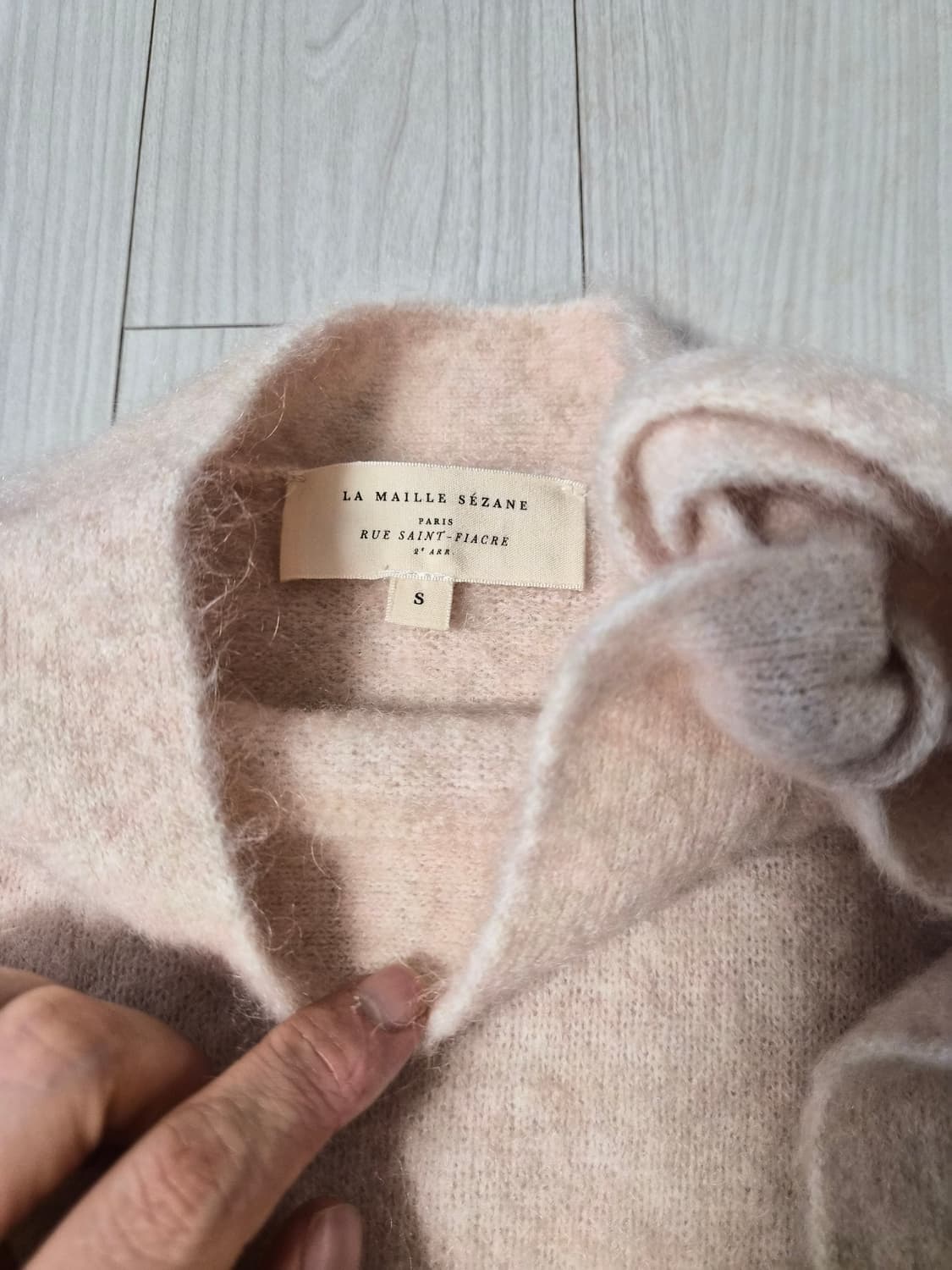 [정품] 새상품세잔  SEZANE 리본 타이 모헤어 메리노 울 니트 상품이미지5