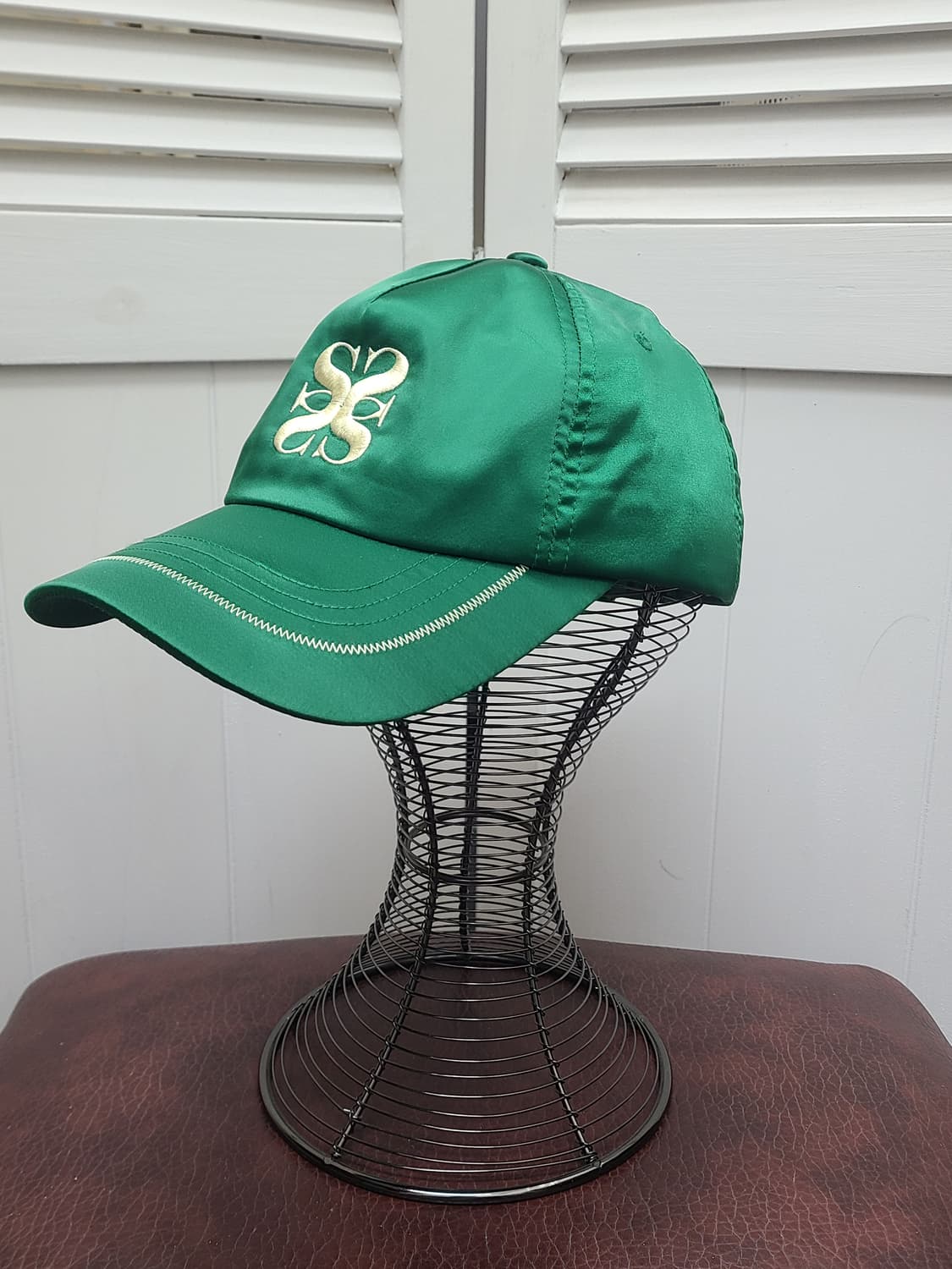 세터 그린 새틴 볼캡 상품이미지1