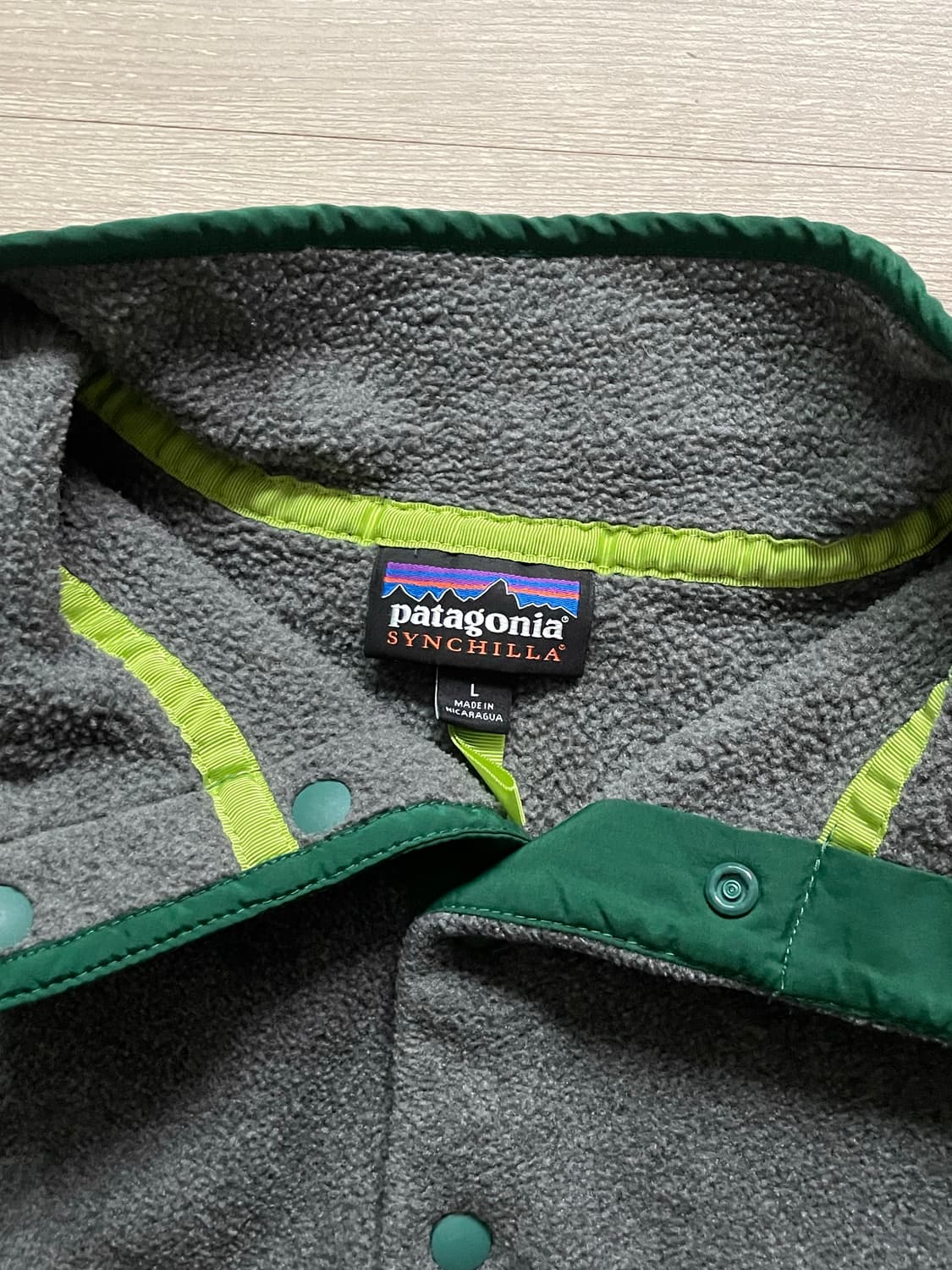 파타고니아 신칠라 그레이 그린 rare patagonia 빈티지 상품이미지3
