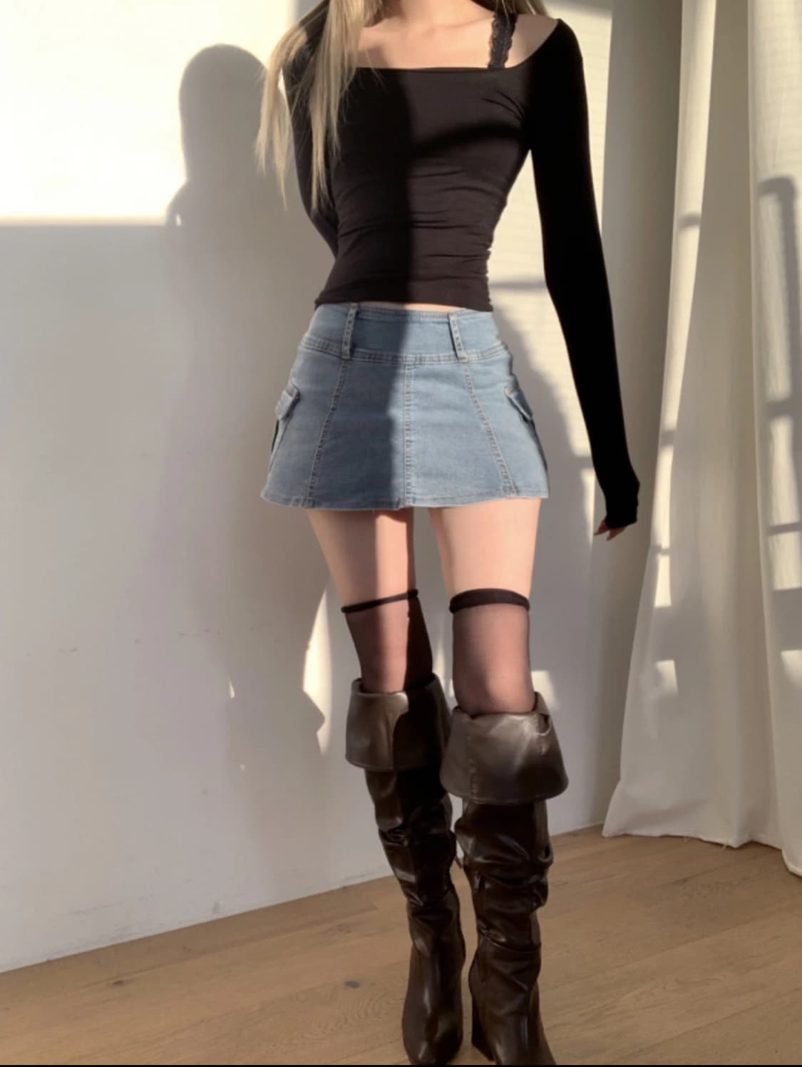 새상품 미착용. 스젠 롱부츠 미들부츠 상품이미지3