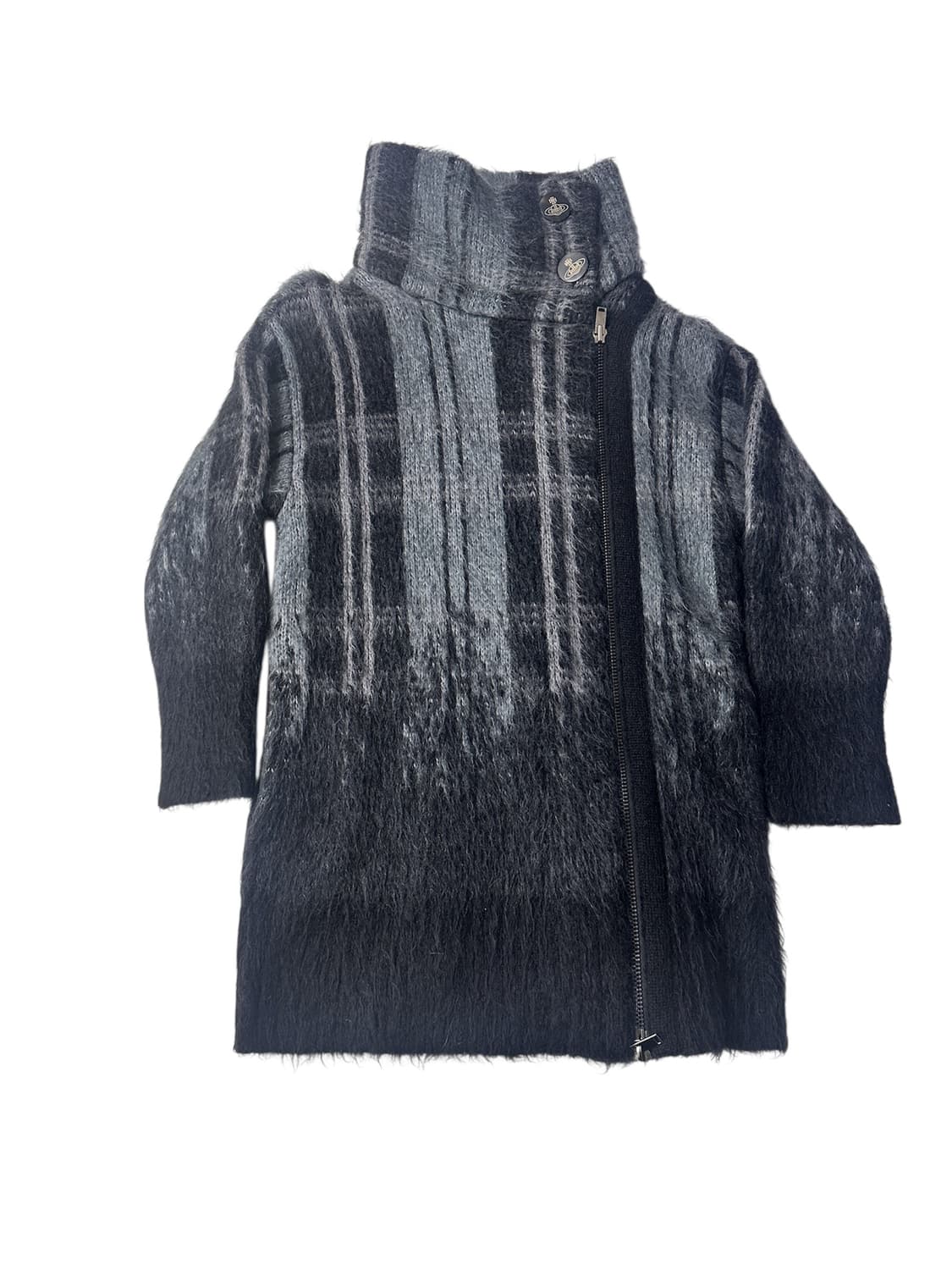 비비안웨스트우드 앵글로매니아 체크 orb로고 코트 상품이미지1