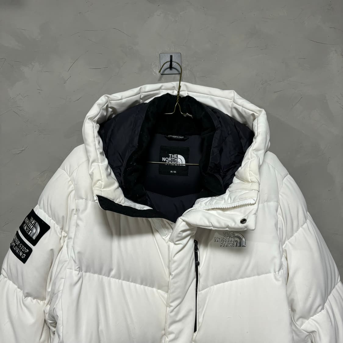 노스페이스 구스다운 롱패딩 화이트 상품이미지2