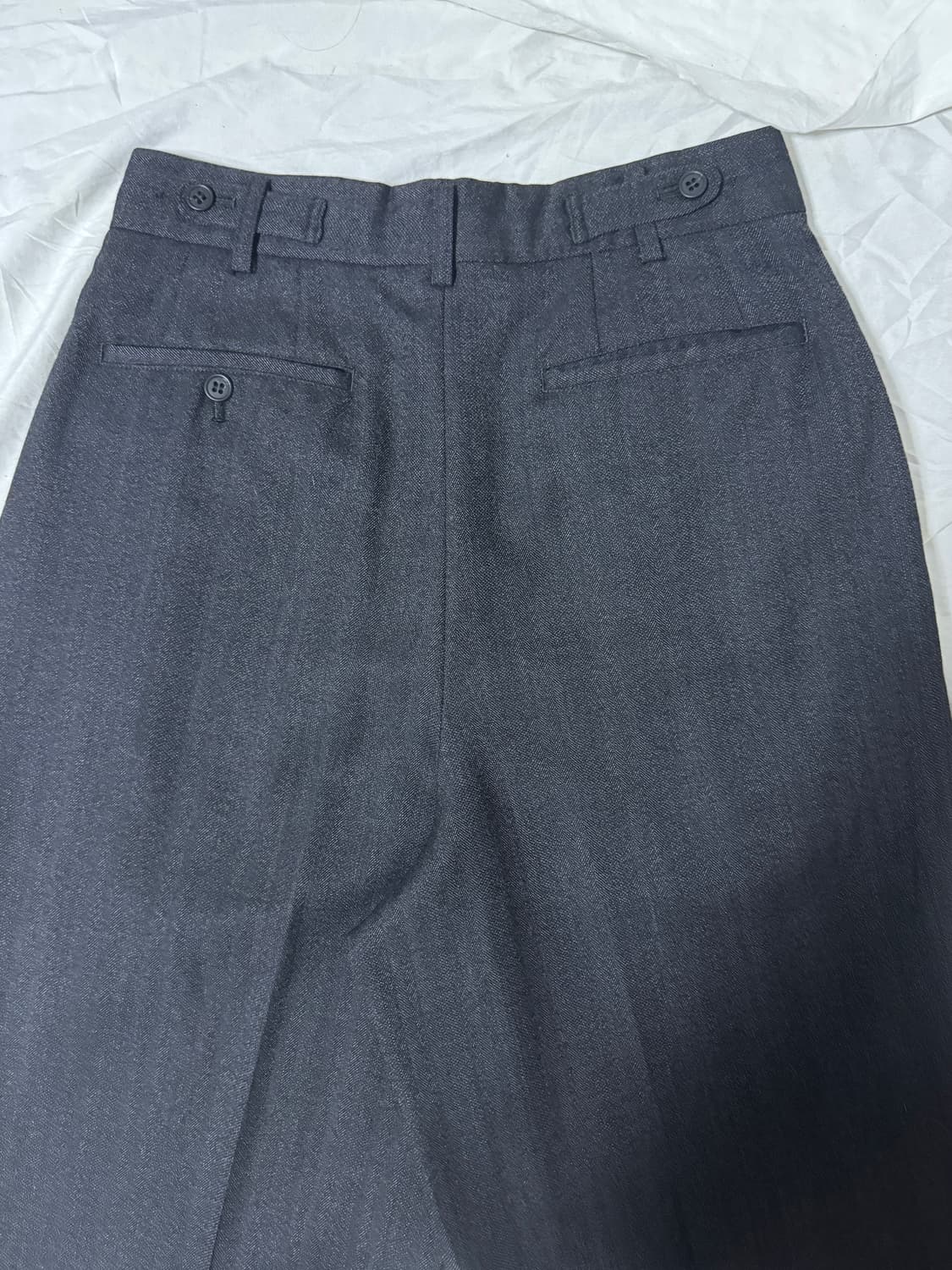 요지야마모토 lq ys for men 헤링본 울 슬랙스 구르카 팬츠 상품이미지4