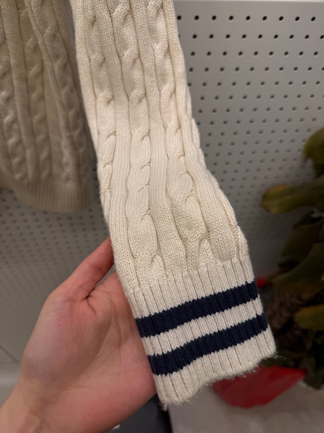 빈폴 케이블 아이보리 가디건  U18 상품이미지3