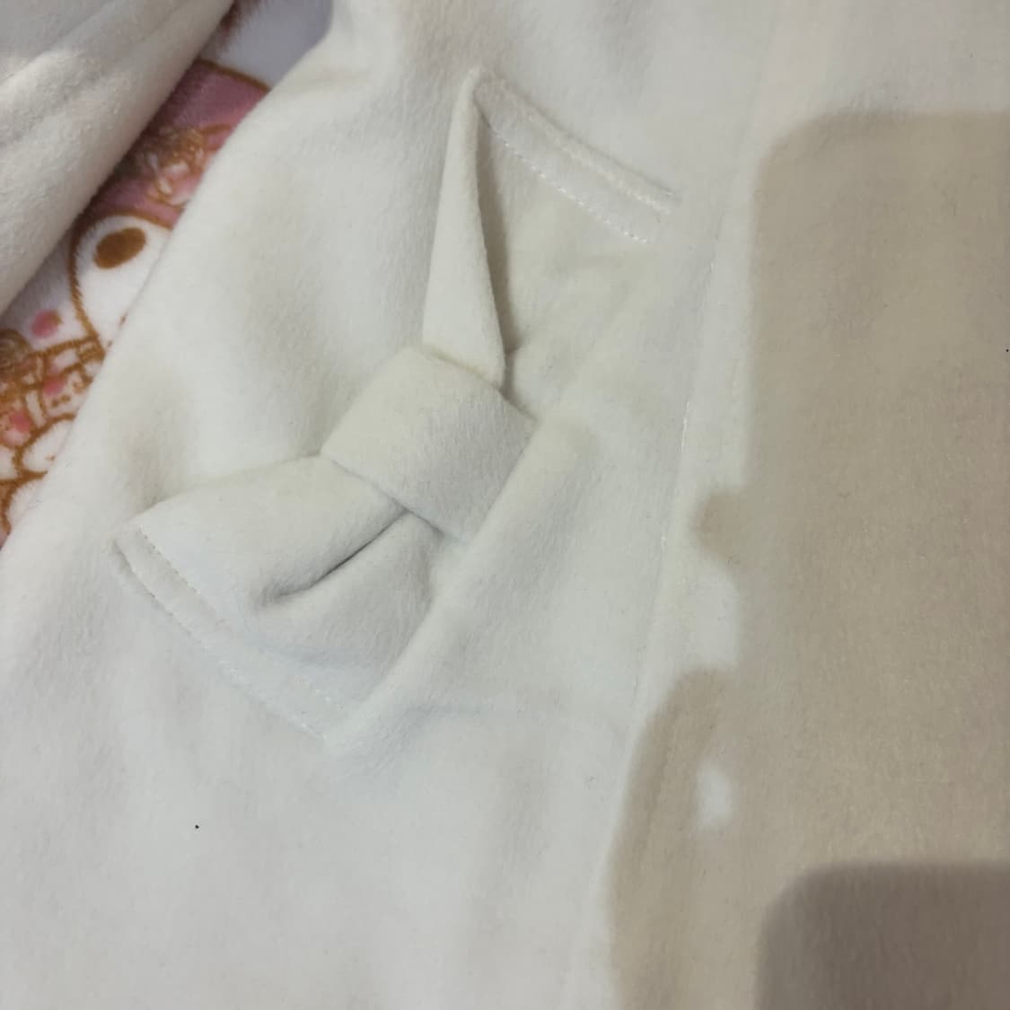 루카빈티지 달천깔 리본 디테일 화이트 코트 상품이미지3