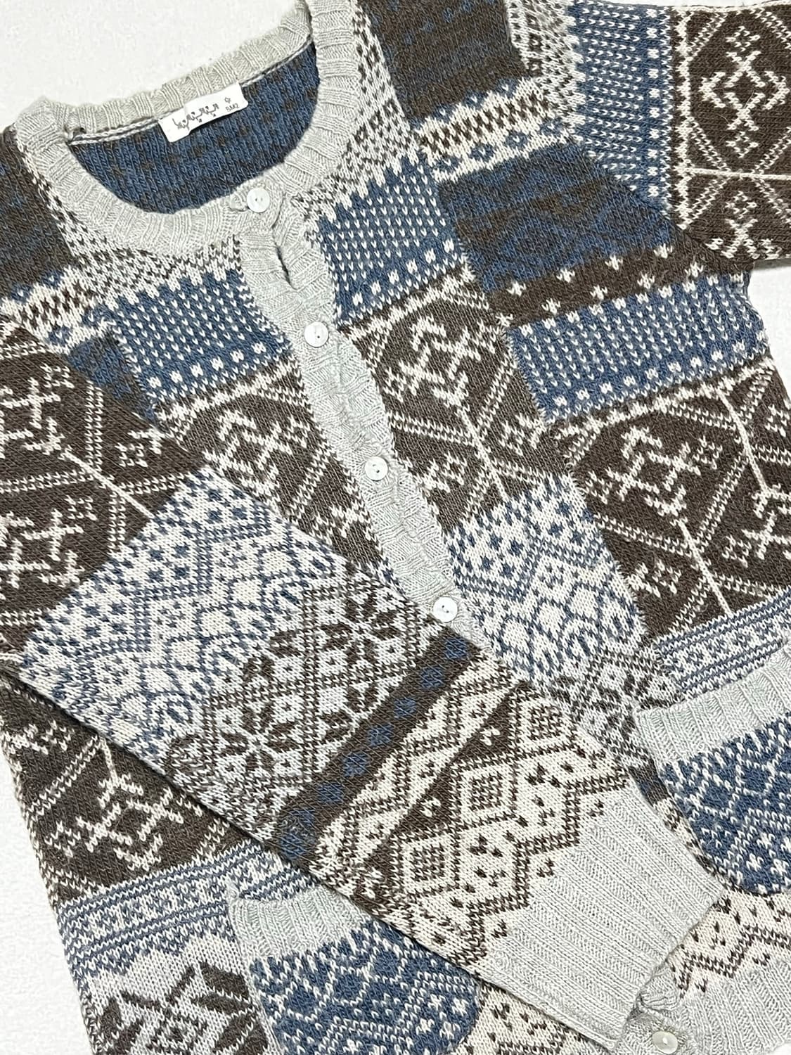 에스닉 패치워크 노르딕패턴 가디건  상품이미지1