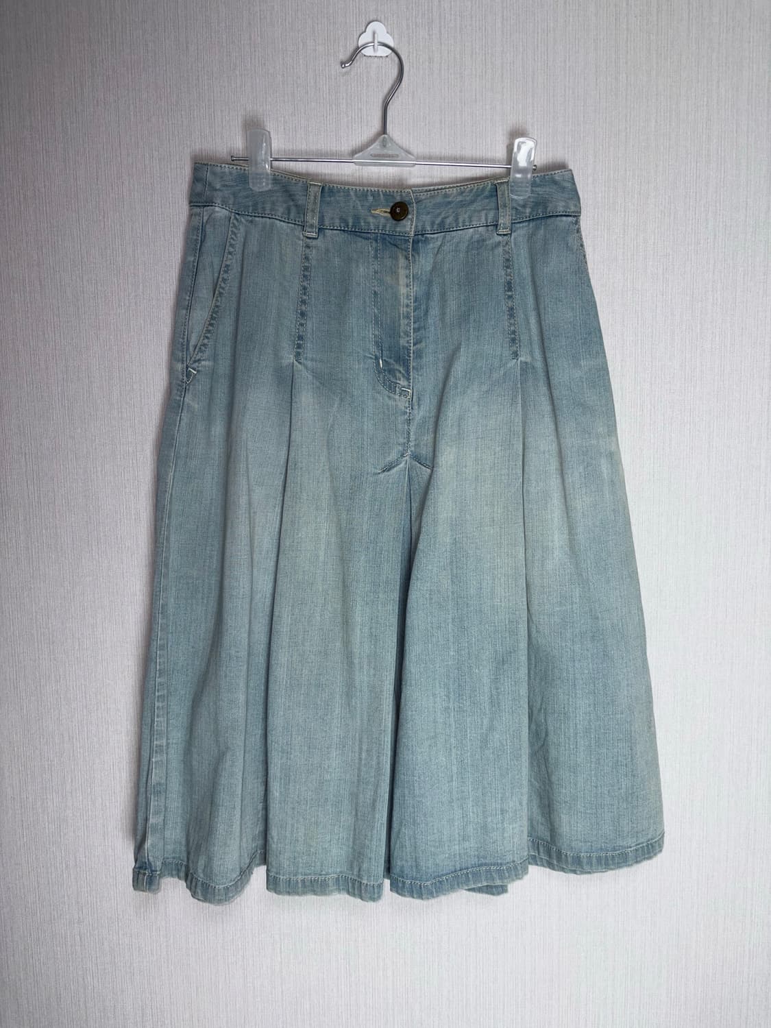 연청 데님 미디 스커트 상품이미지6