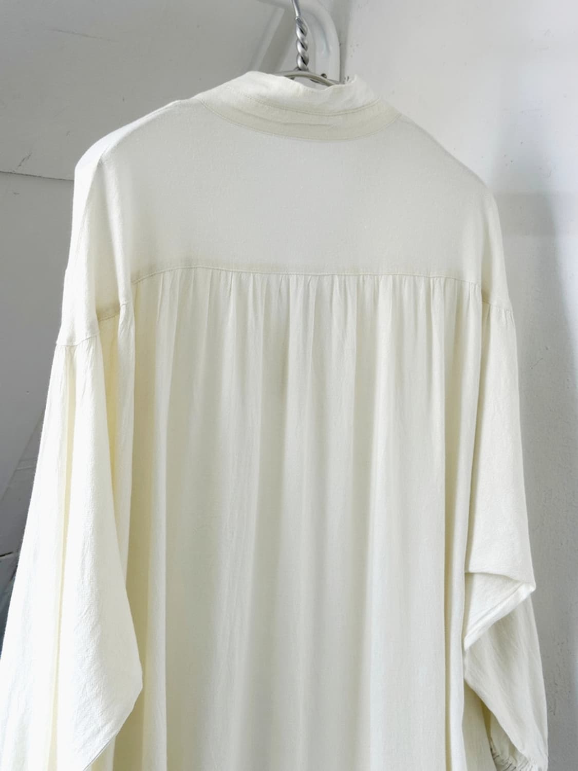 Rayon linen shirred design loose onepiec 상품이미지10