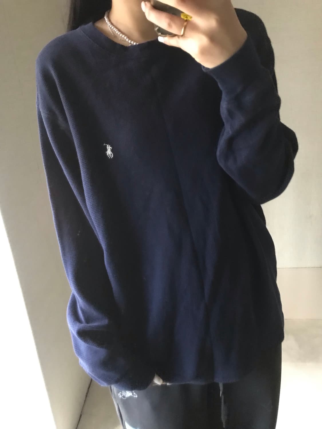 폴로 네이비 와플 롱슬리브 상품이미지3