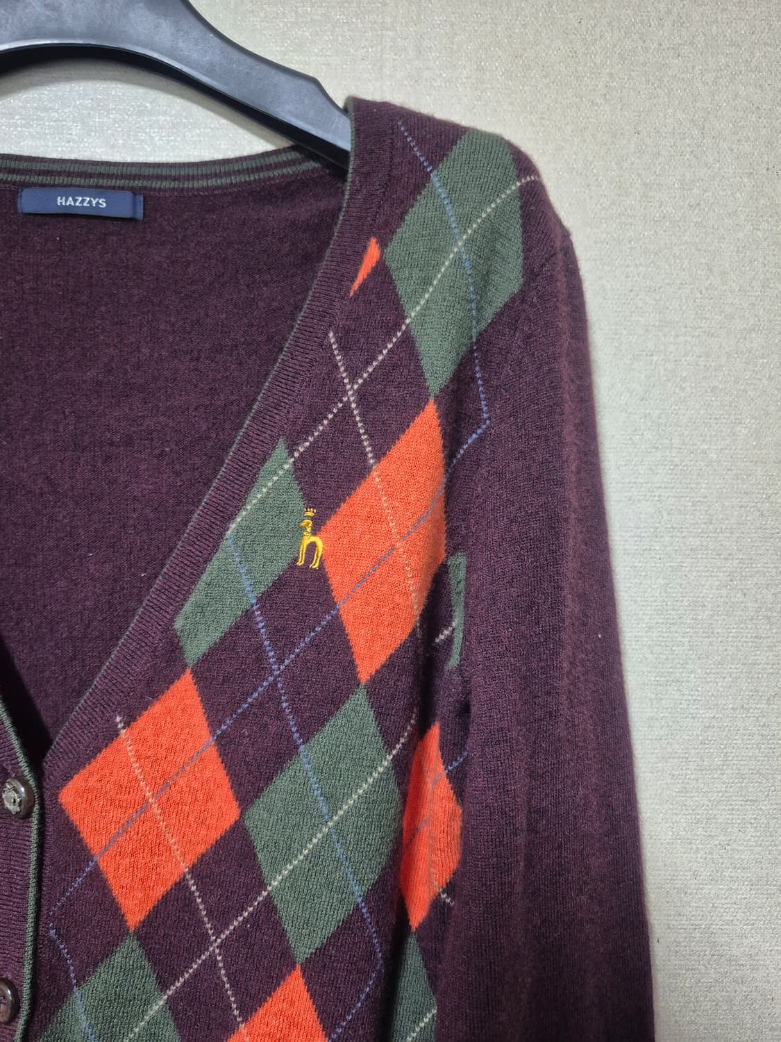 헤지스 아가일 패턴 가디건 상품이미지3