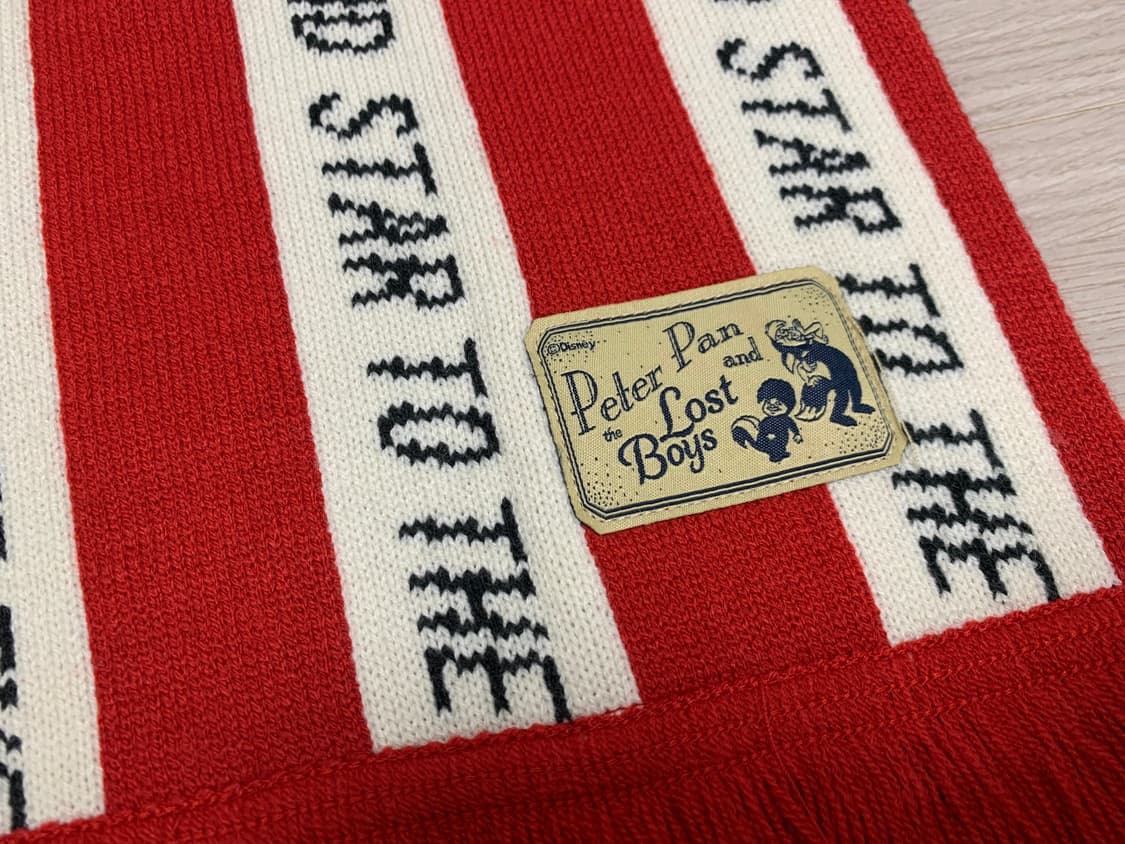 자라 해리 램버트 X 디즈니 피터팬 텍스트 스트라이프 머플러 새상품 상품이미지8