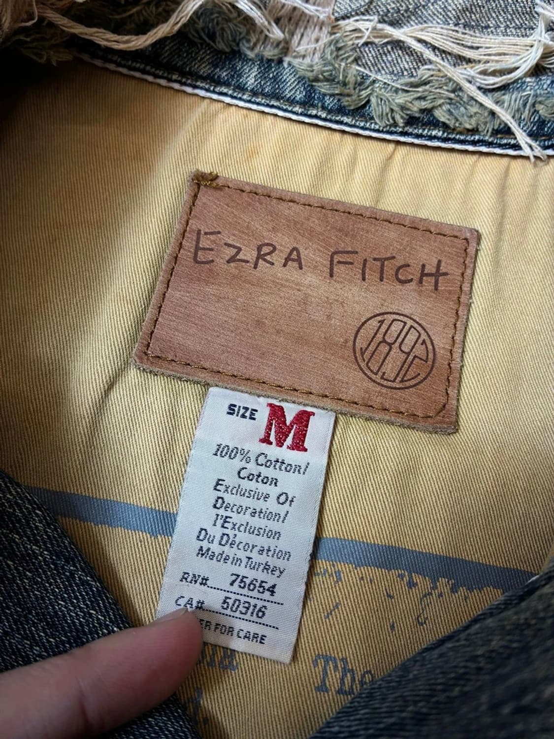 Ezra Fitch 90's 올드 빈티지드 데님 자켓 PN7689 상품이미지9