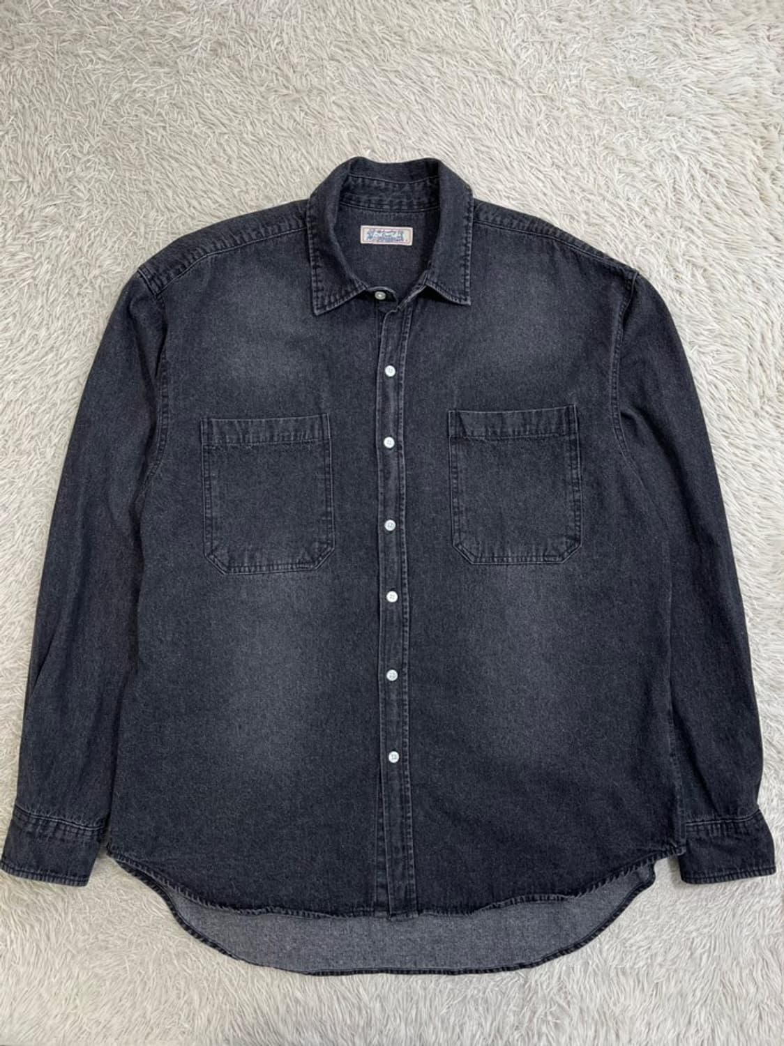 빈티지 흑청 데님 셔츠/#2817 상품이미지1
