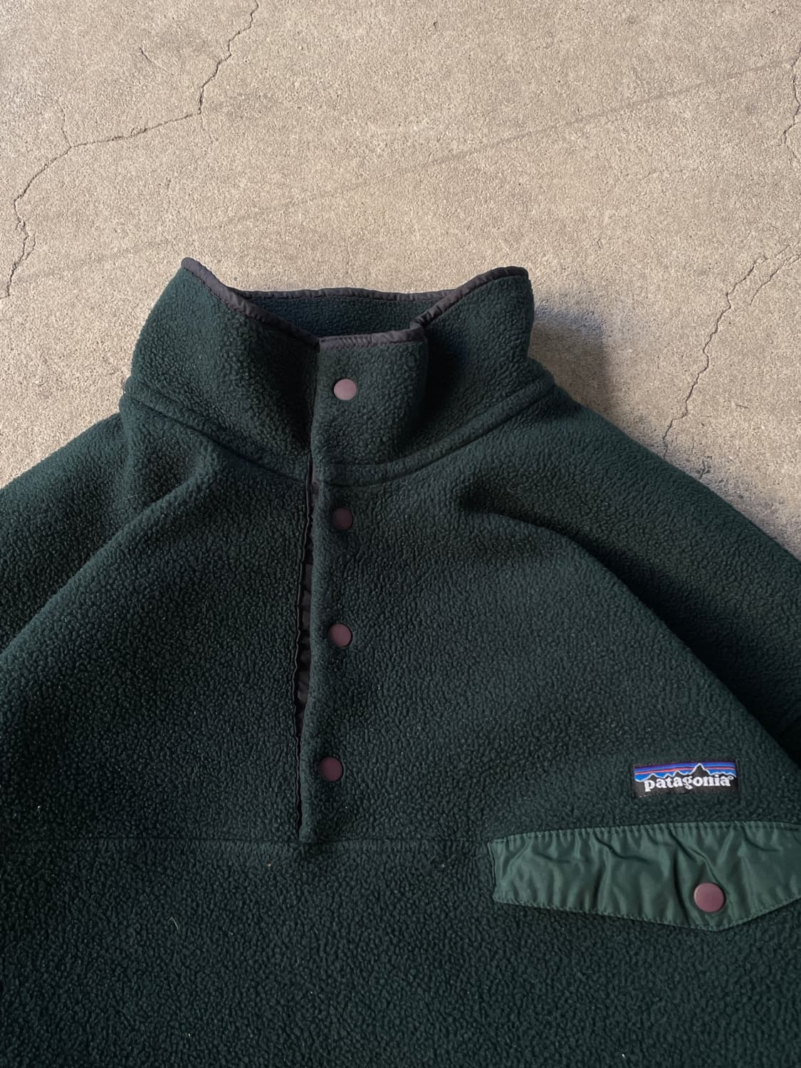 90s Patagonia Synchilla Dark Green SnapT 상품이미지5