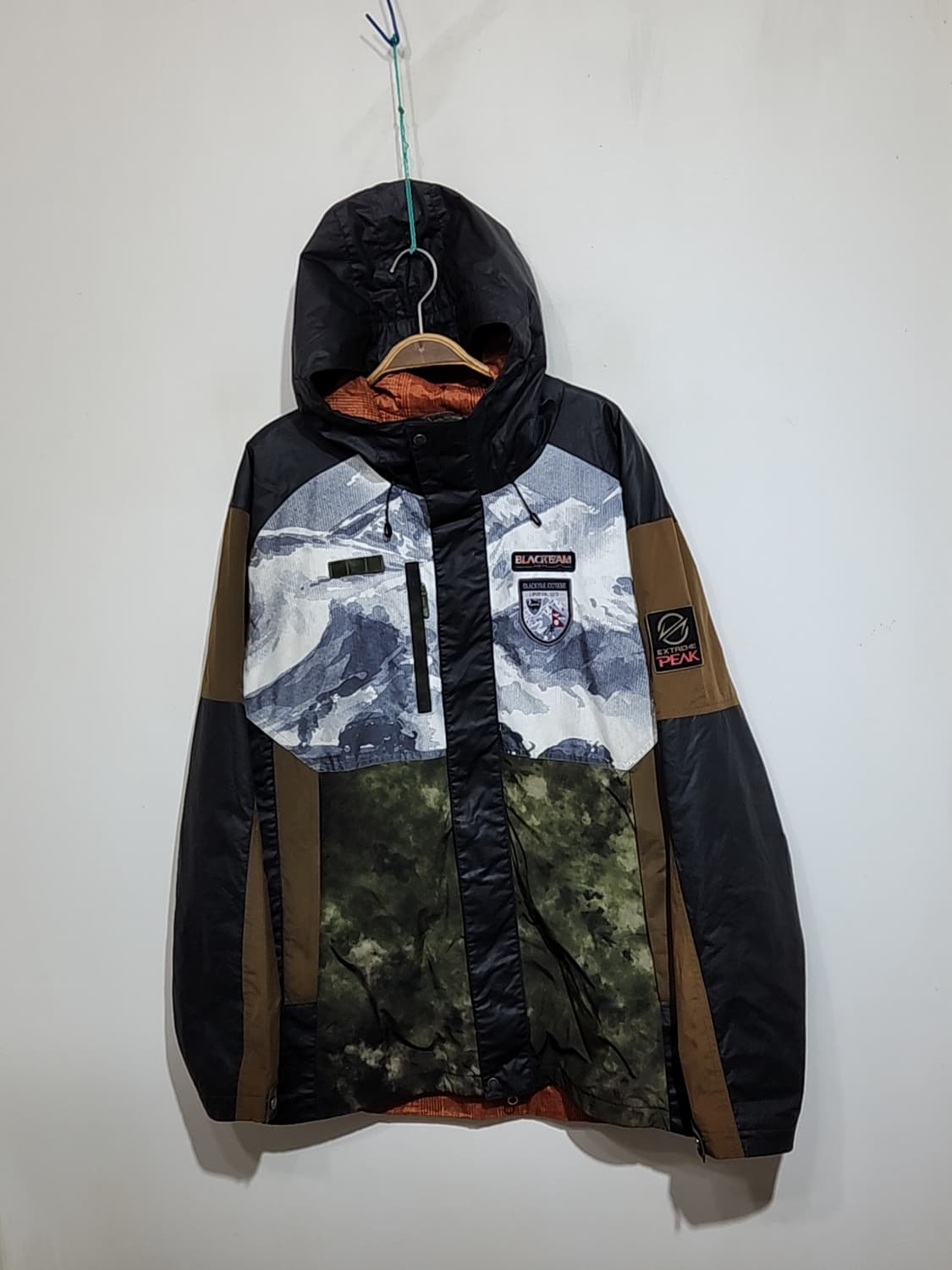 (110) 블랙야크 후드점퍼 카모패턴 빅사이즈 바람막이 자켓  상품이미지1