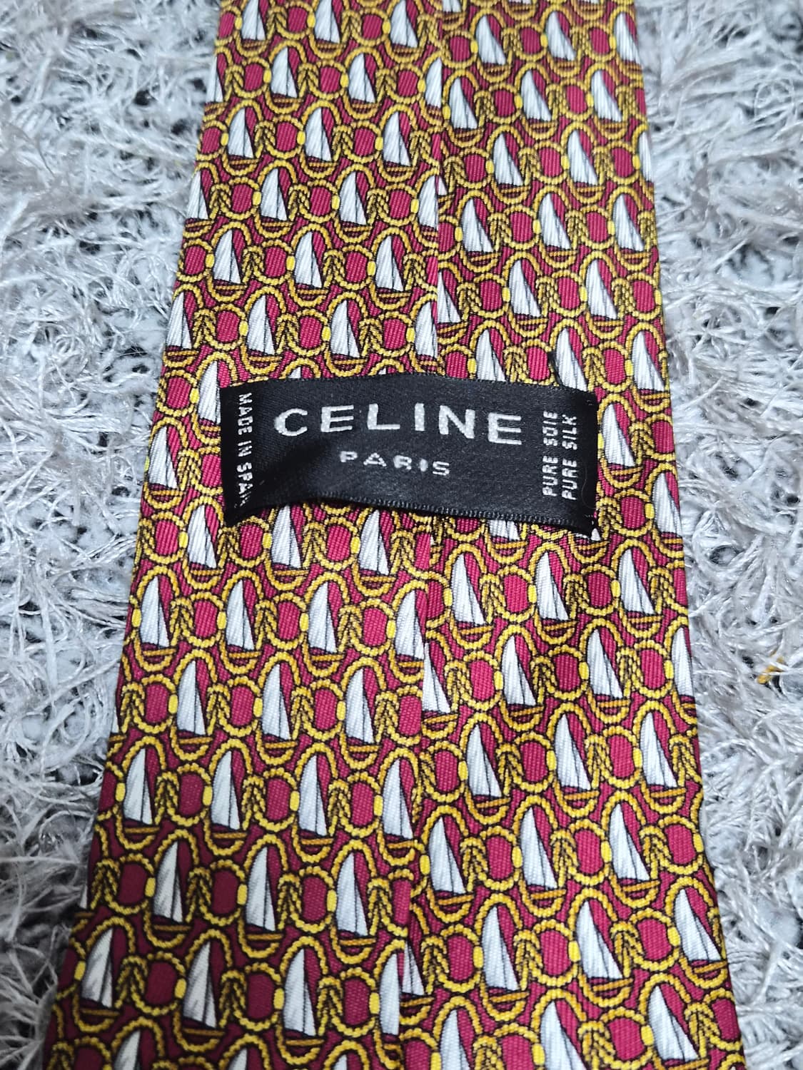 셀린느Celine 금장로고 패턴 넥타이 Free - N39 상품이미지4