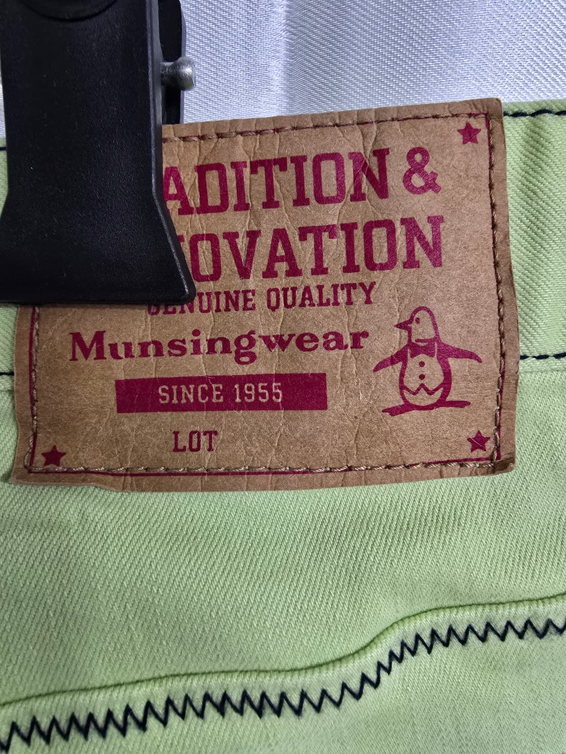 먼싱웨어 연두색 면바지 (1906) 상품이미지3