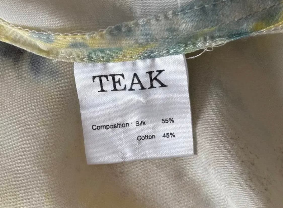 Teak 티크 / 다이드 오픈 카라 실크 셔츠 상품이미지6