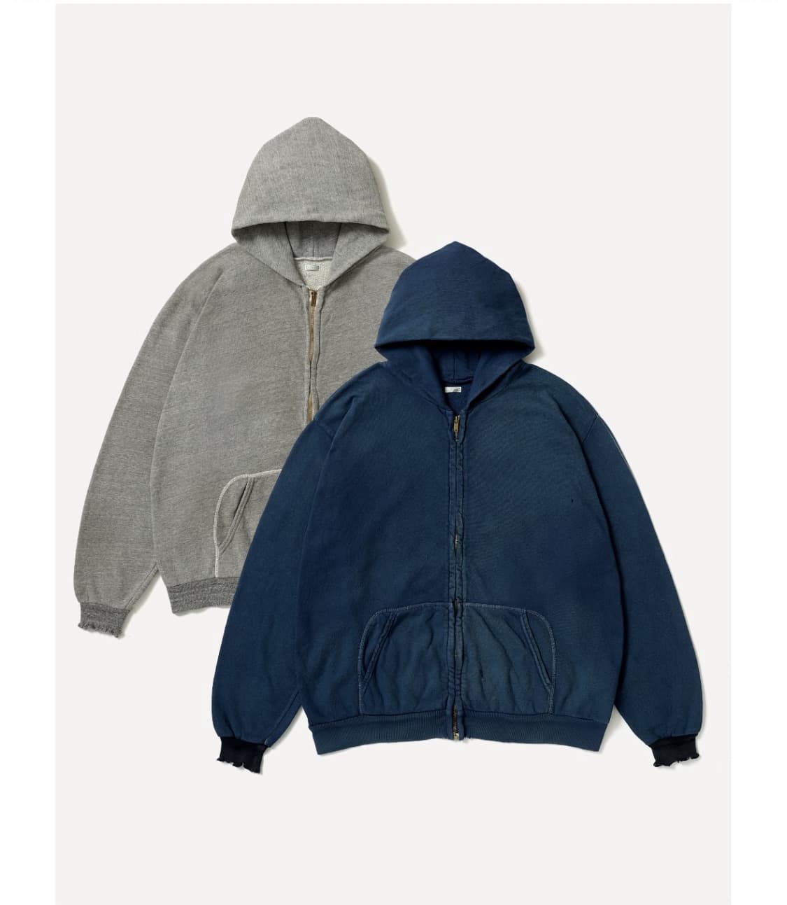 아프레쎄 26SS 빈티지 라이트웨이트 후드집업 블루 새상품 상품이미지1