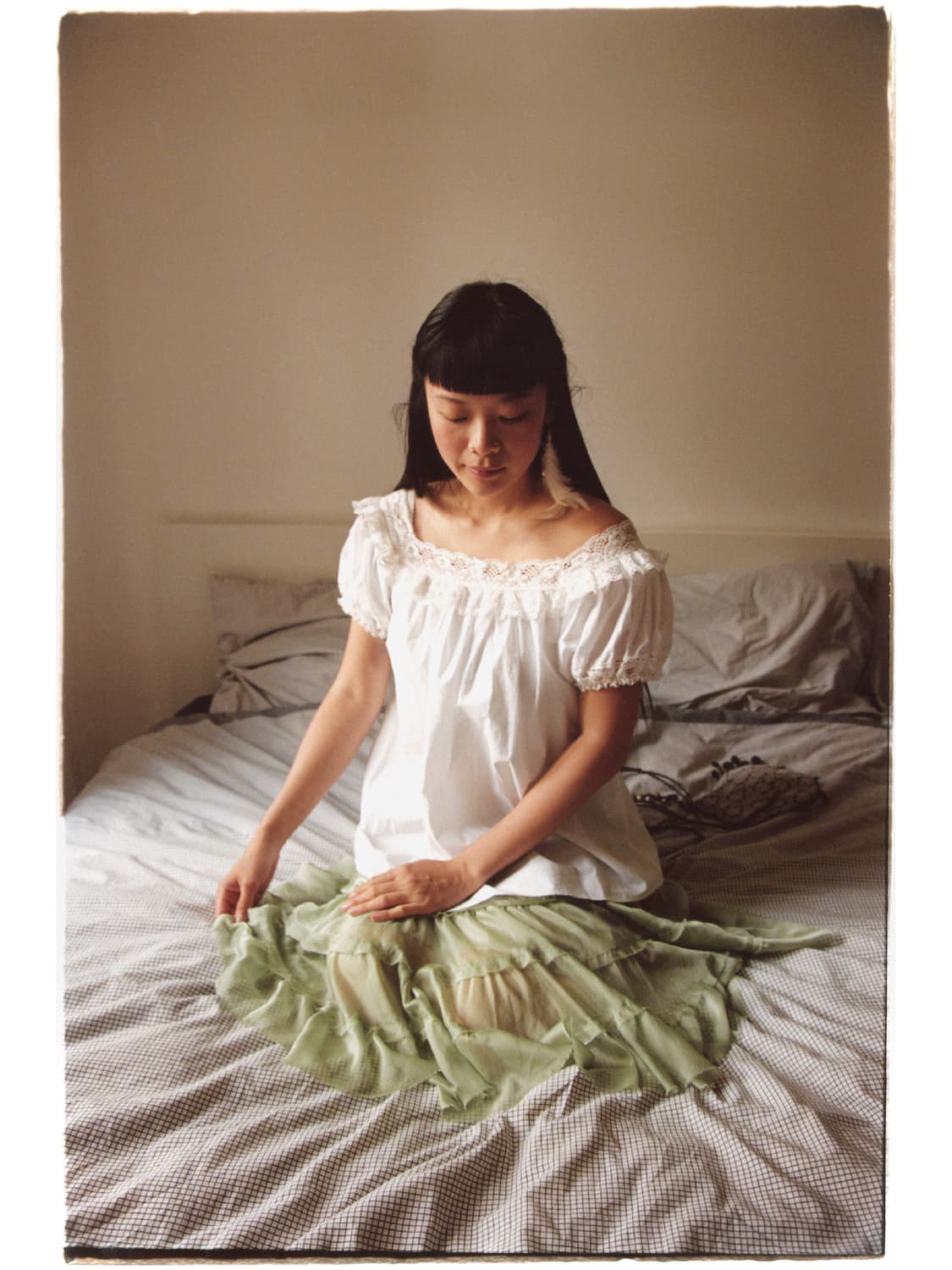 COLOCYNTH SQUARE LACE TRIMMING BLOUSE 상품이미지2