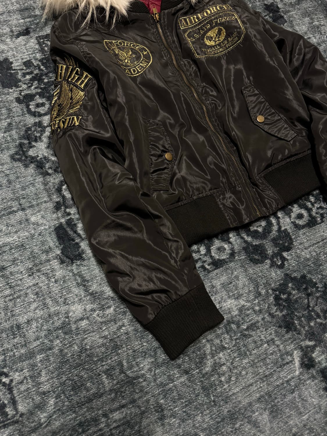 Dia 00s archive air force ma-1 fur jacke 상품이미지4