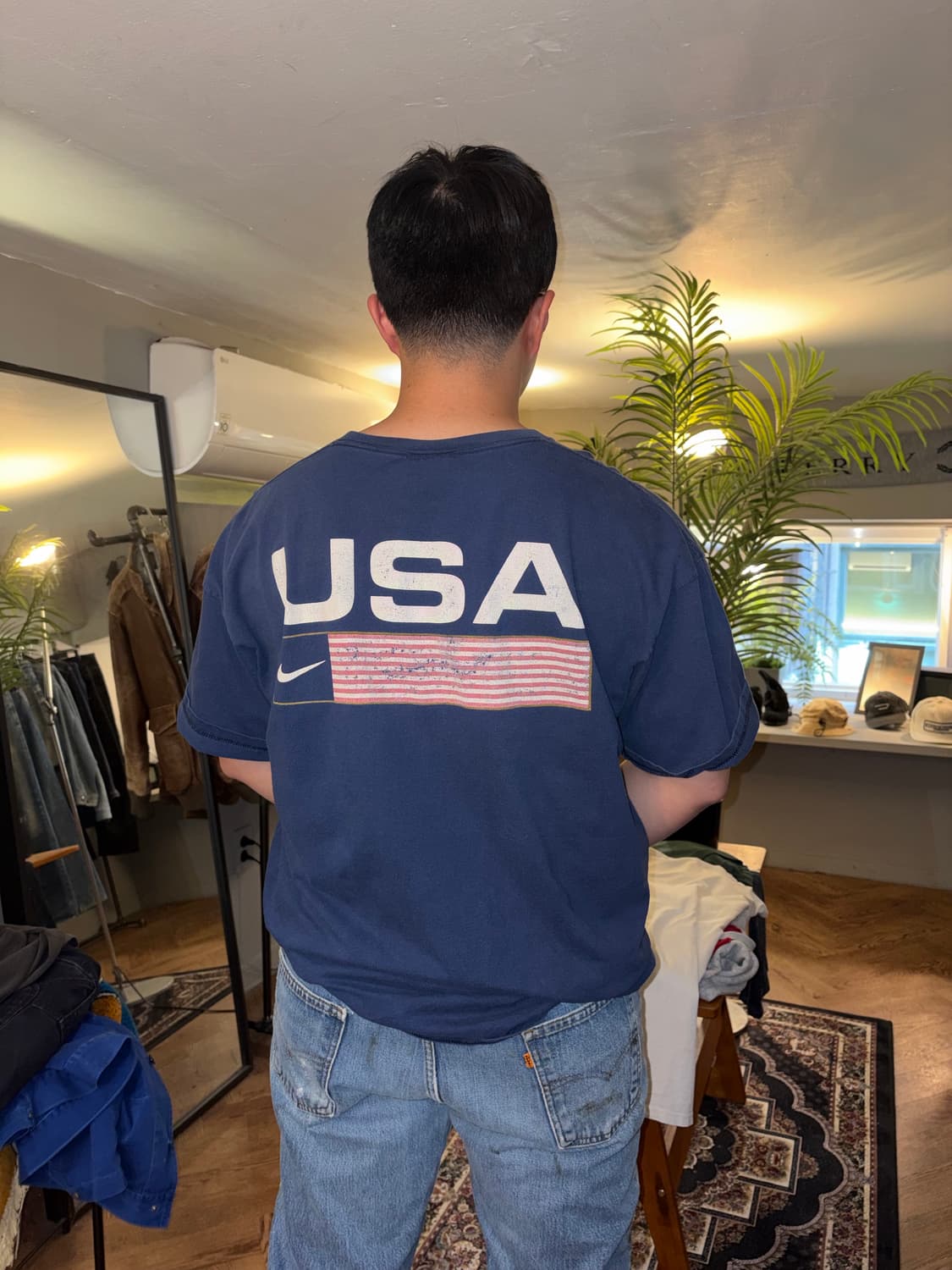 90’s Nike USA swoosh logo print T-shirt 상품이미지1