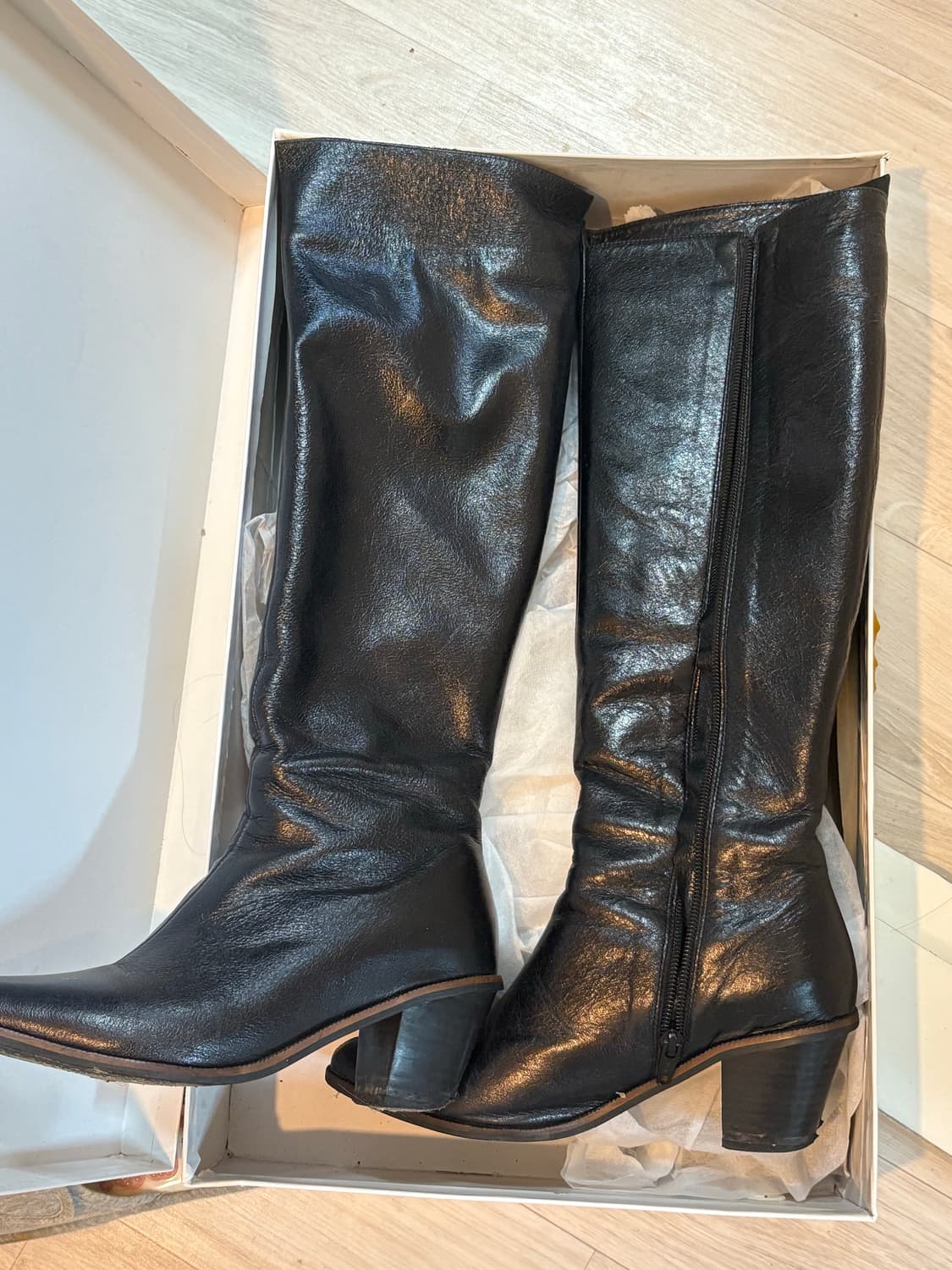 마뗑킴 Martin kim cow skin long boots 상품이미지5