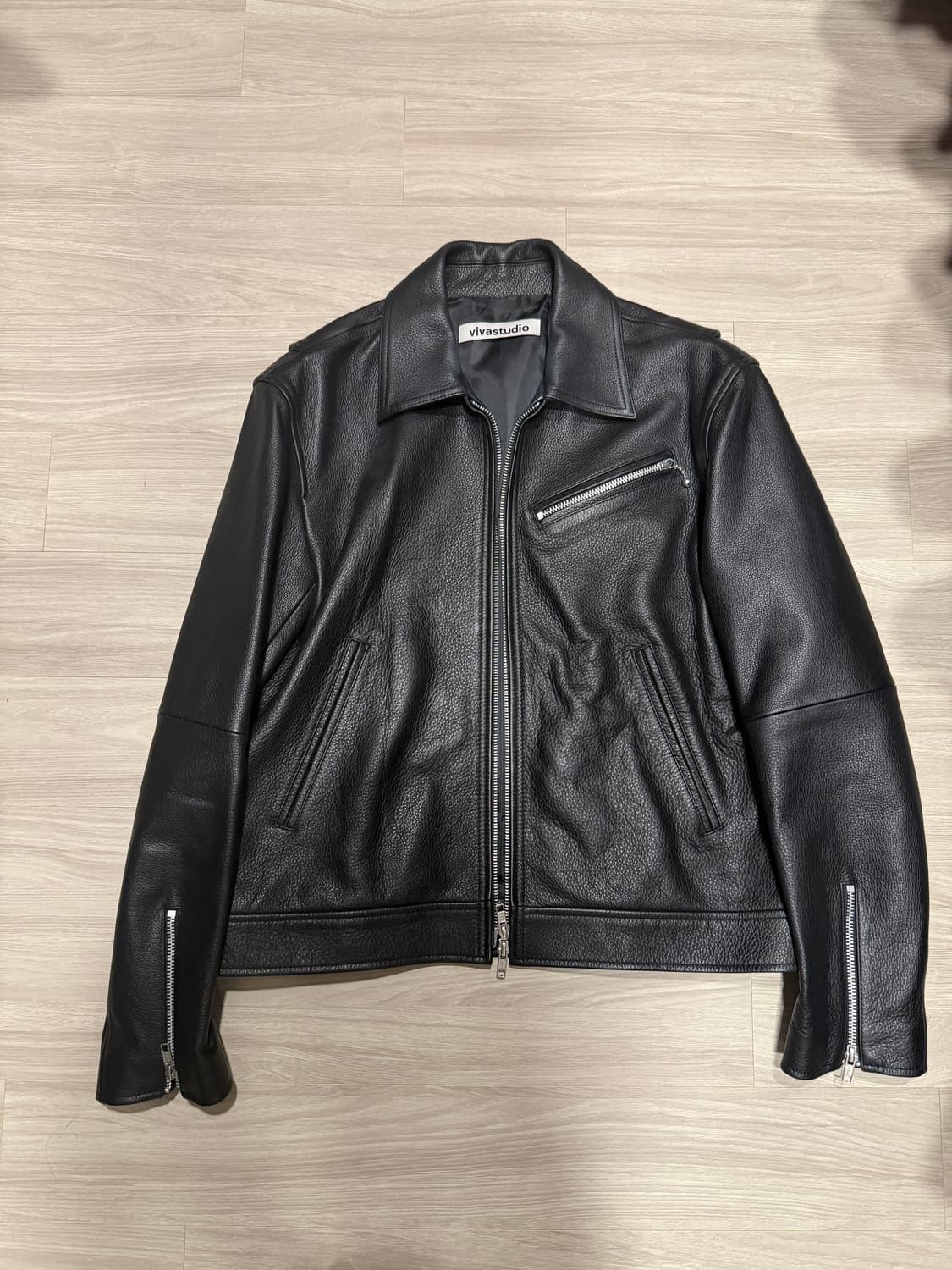 비바스튜디오 카우하이드 소가죽 싱글라이더 자켓 상품이미지2