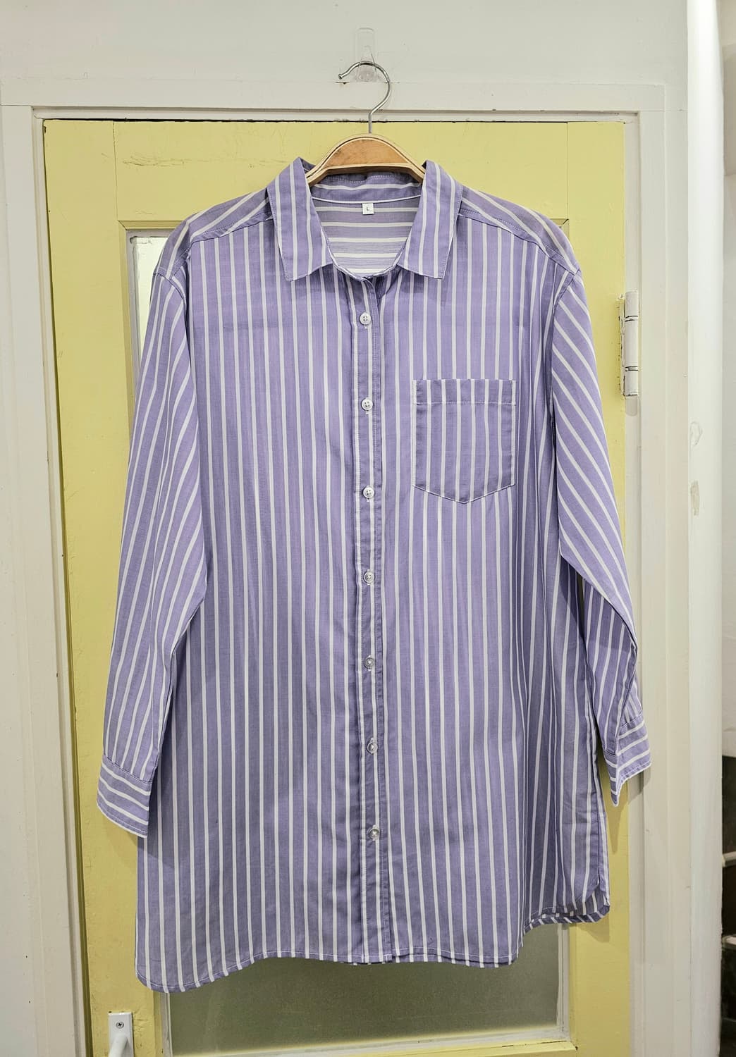 Japan 연보라 스트라이프 셔츠 상품이미지1