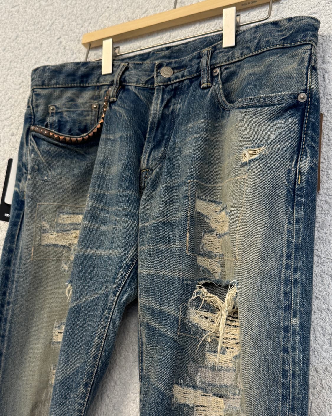 히스테릭 글래머 데미지드 스터드 데님 상품이미지3