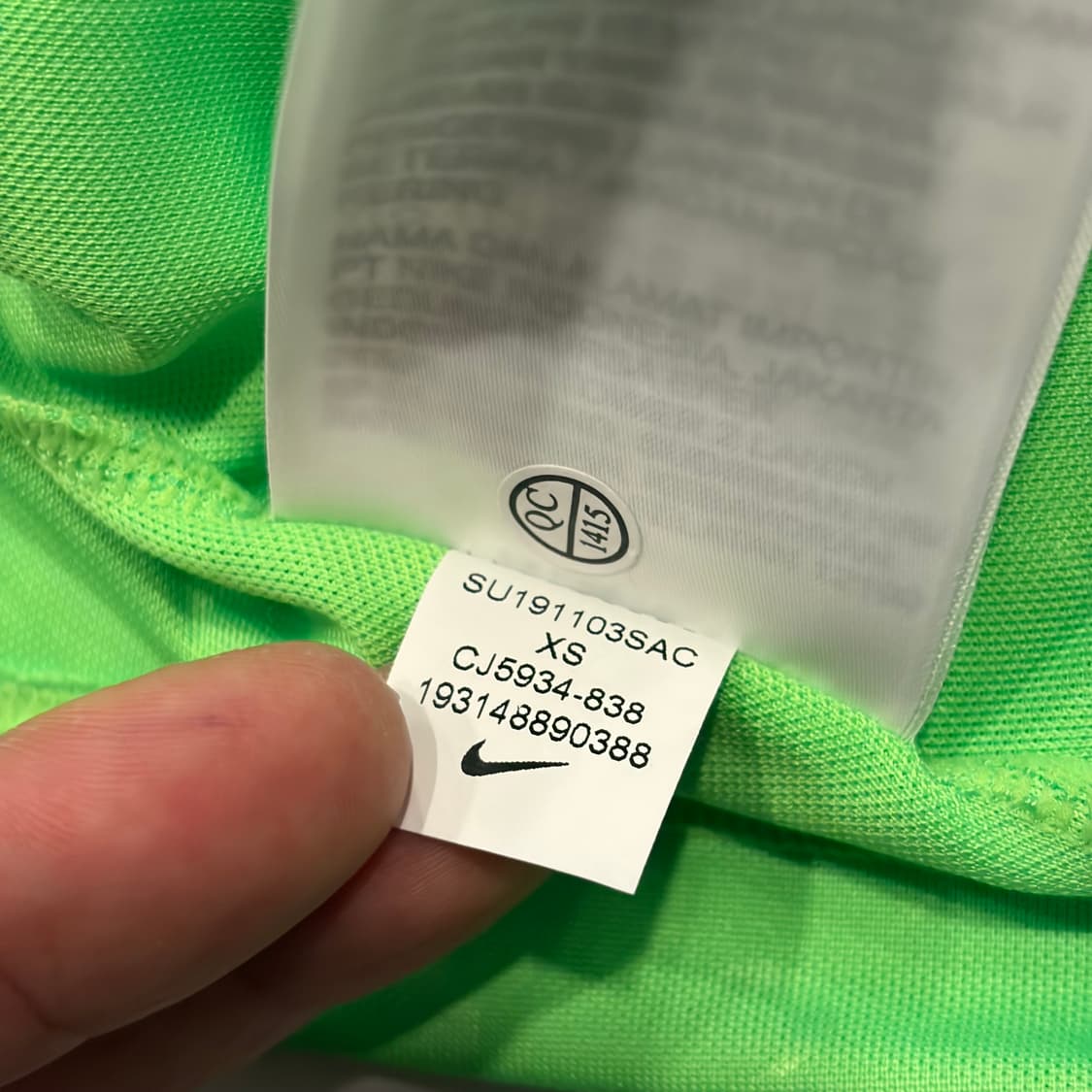 [XS] 나이키 x 마틴세르 유니폼 형광 그린 원피스 D293 상품이미지8
