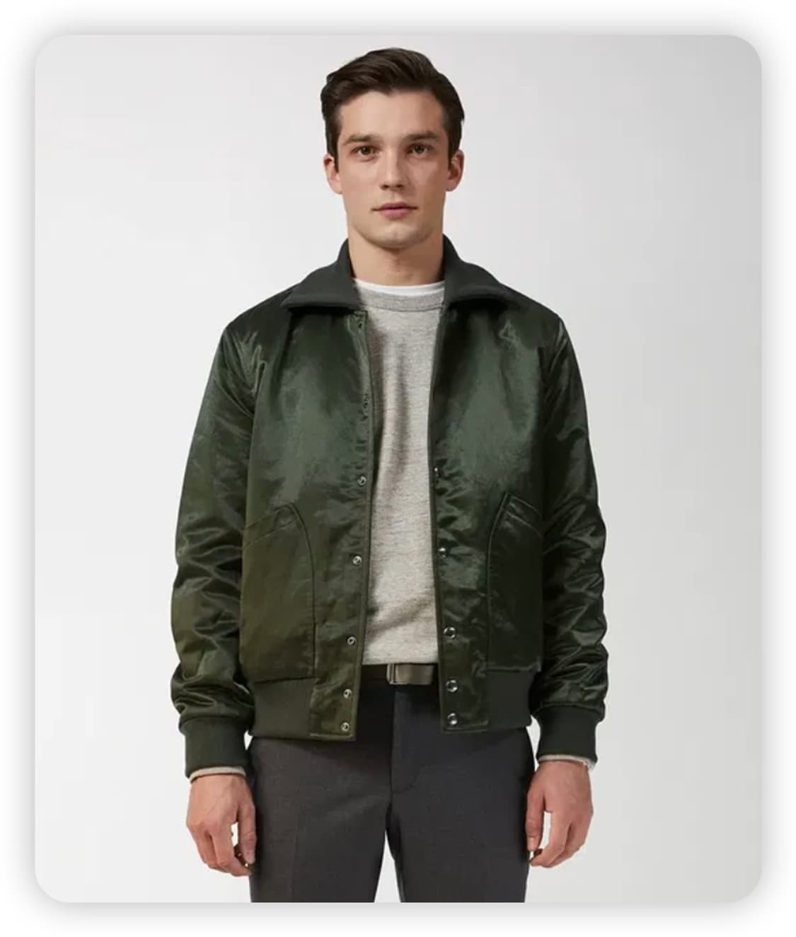 arket 아르켓 thumbled 새틴 바시티 자켓 새상품 상품이미지2