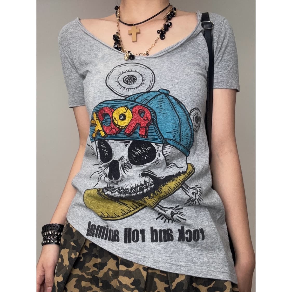 빈티지 펑크 락시크 티셔츠 상품이미지1