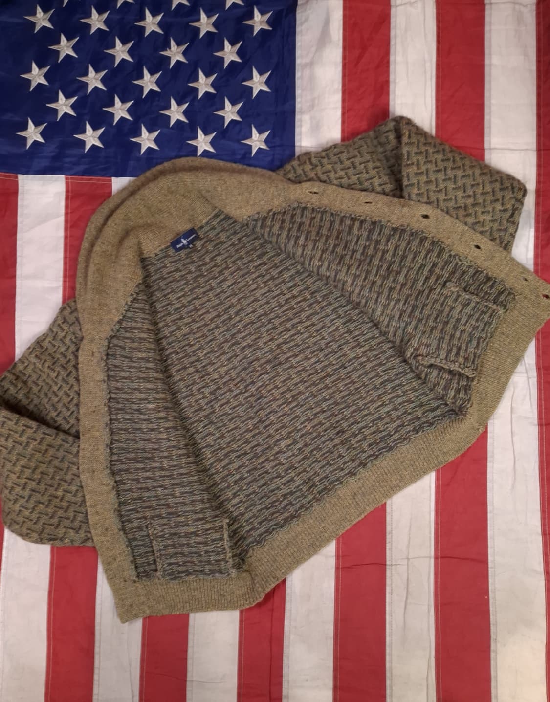 오리지날 80's 일본판 랄프로렌폴로 숄카라 울 숏 가디건 상품이미지8