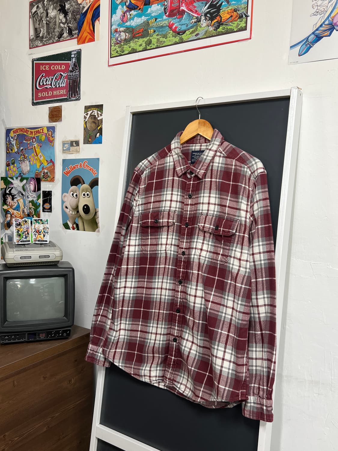 American Eagle 플란넬 체크 셔츠 상품이미지1