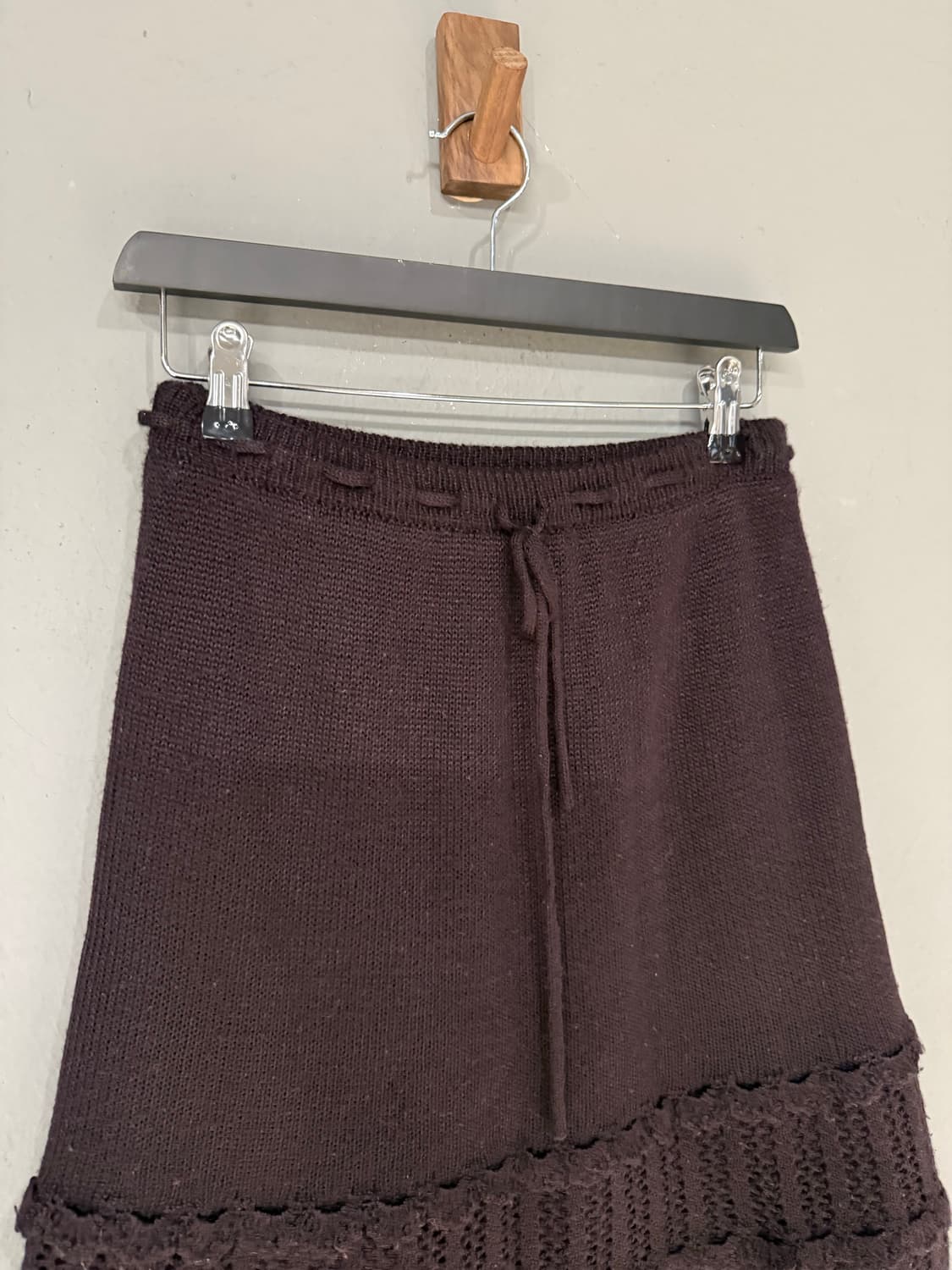 purple🍇 crochet line detail knit skirt 상품이미지7