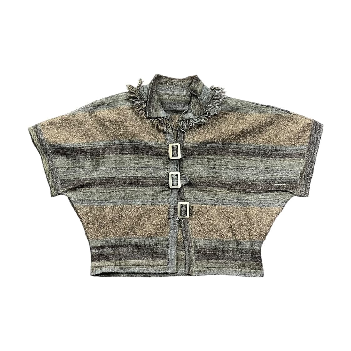 [JPN] 빈티지 프린지 스트라이프 쇼트 가디건 상품이미지1