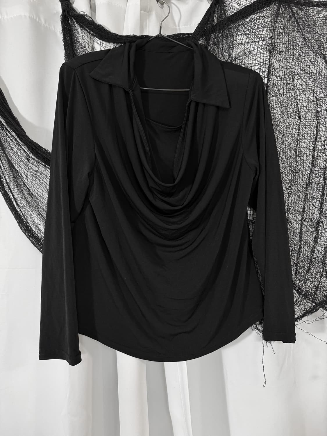 black shirring t-shirt 상품이미지1