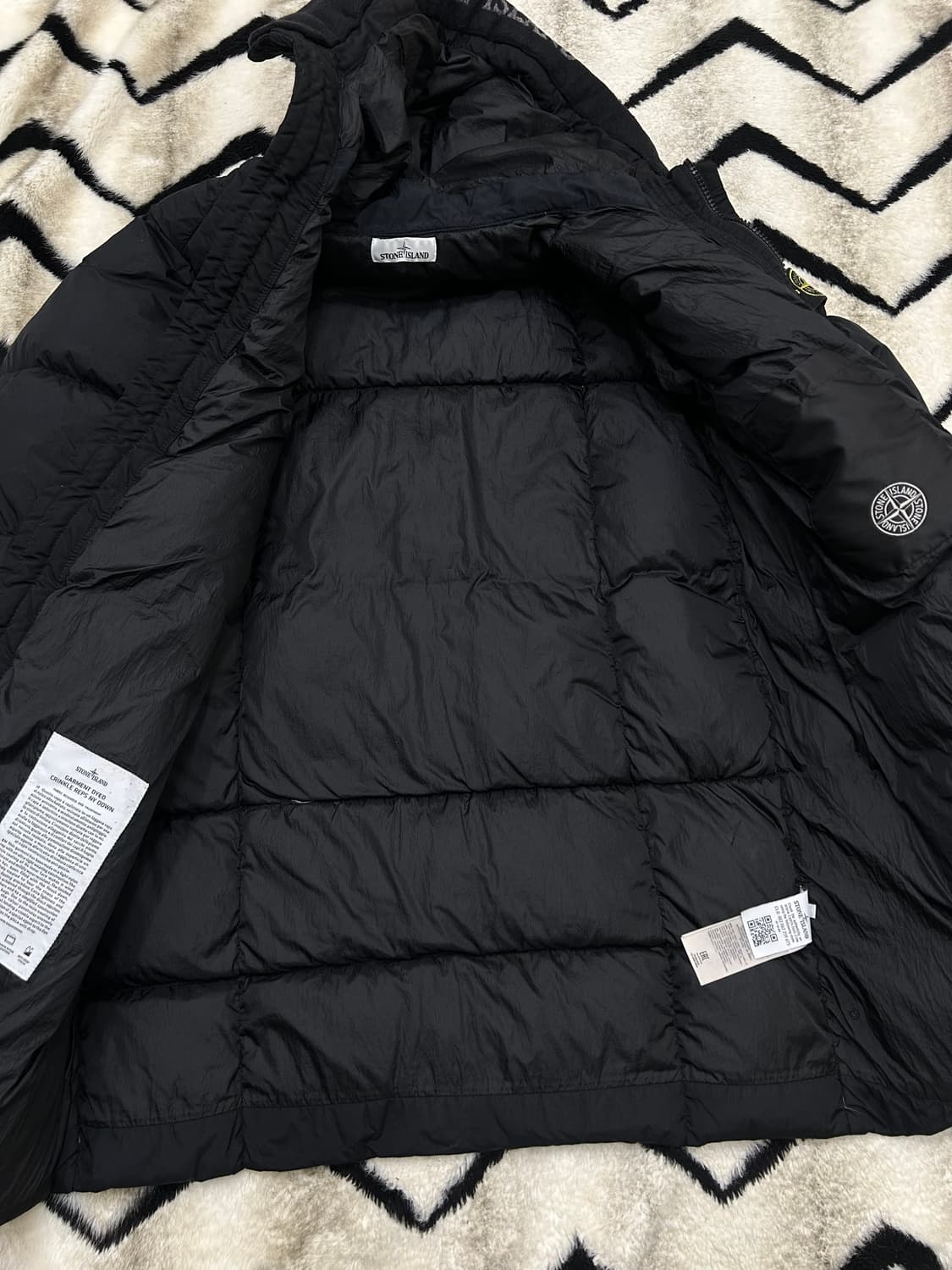 [L]스톤아일랜드 18fw 크링클랩스 롱 다운패딩/블랙 상품이미지6