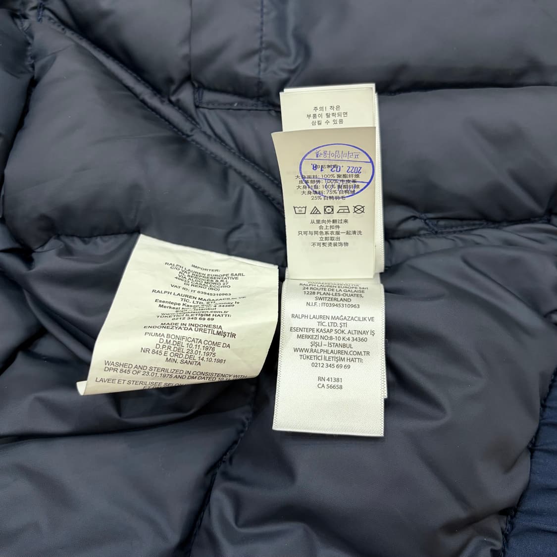 폴로 랄프로렌 여자 여성 우먼스 네이비 패딩 조끼 베스트 s 상품이미지4