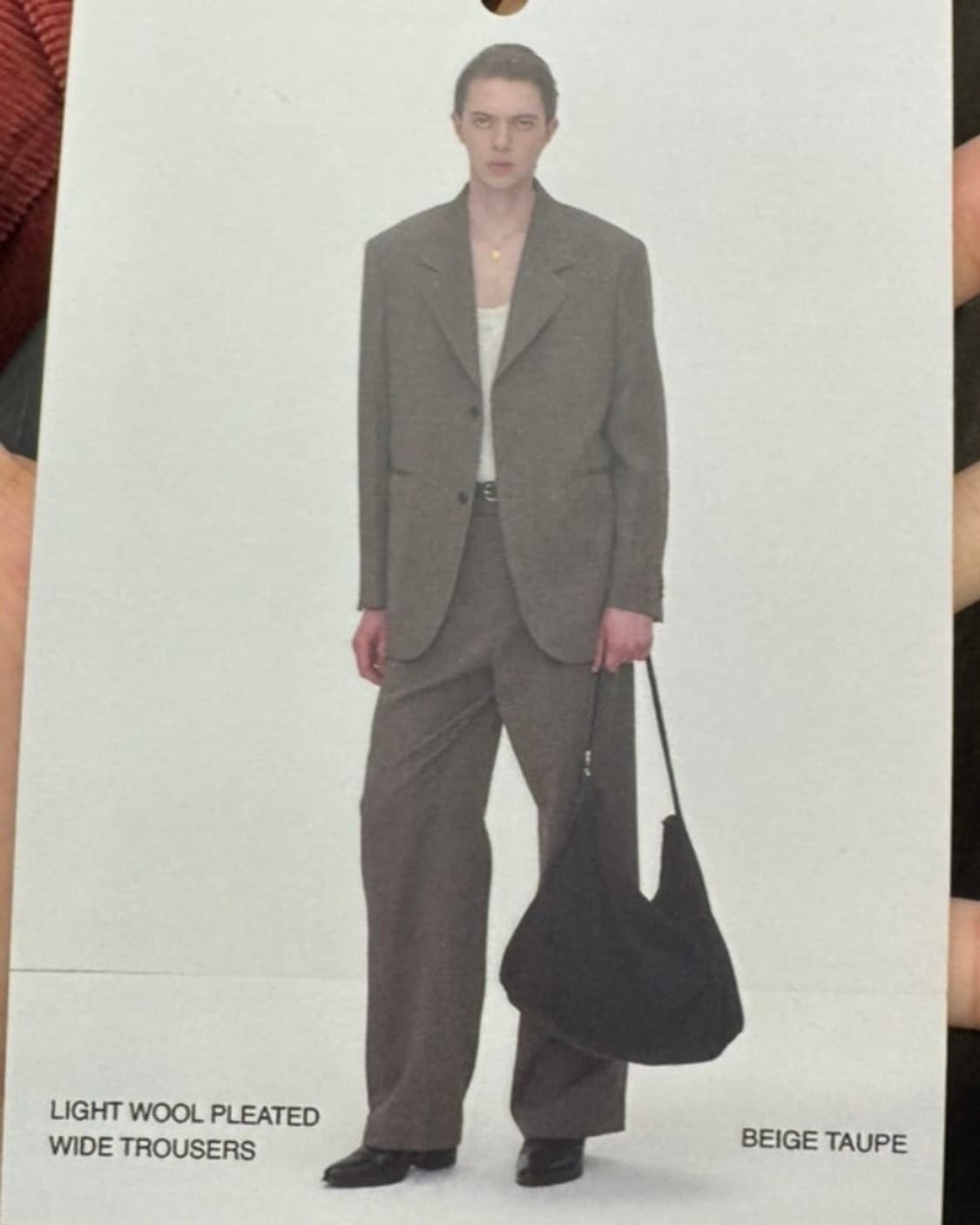 [30]토니웩 라이트 울 플리츠 와이드 트라우저 베이지 토프 상품이미지3